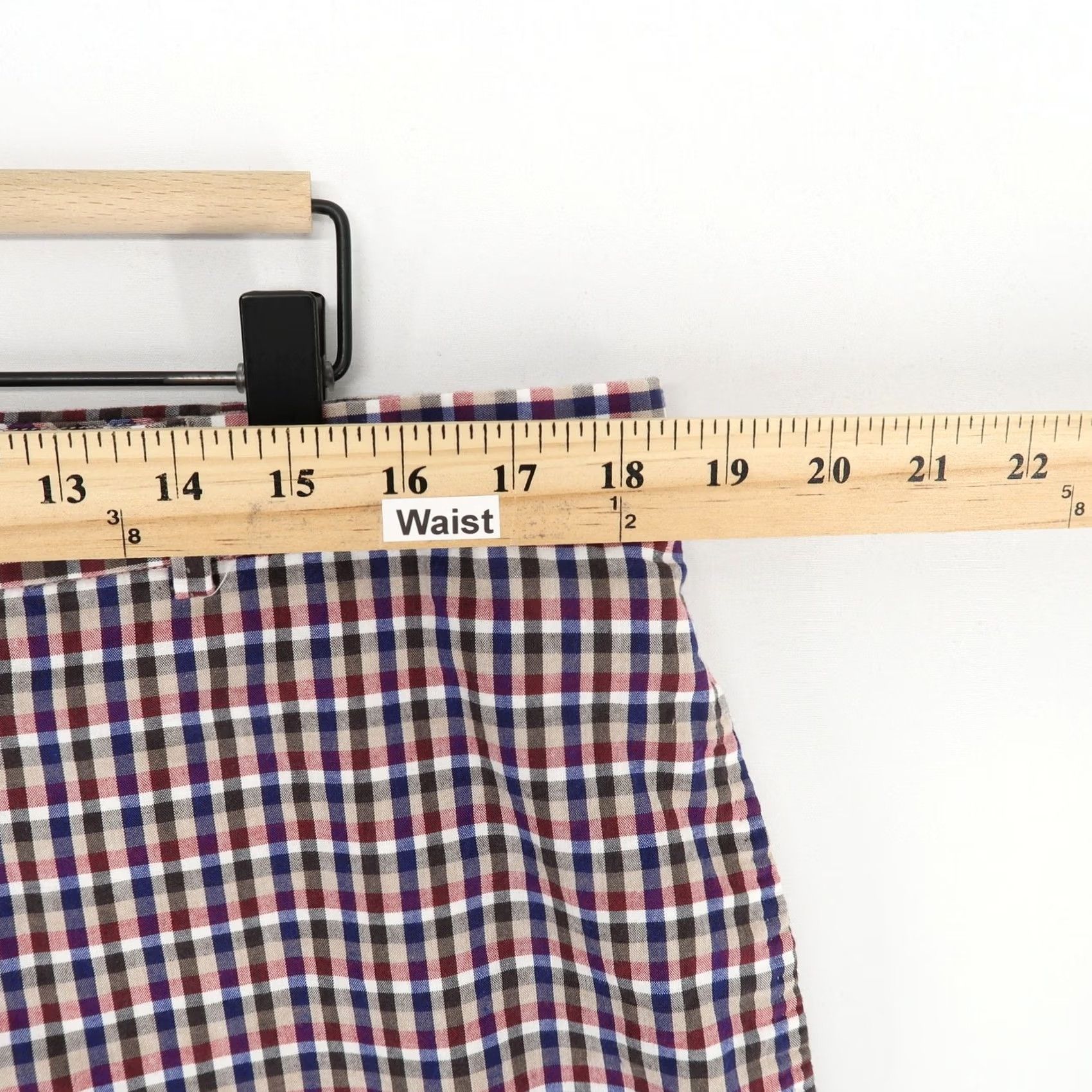 Peter Millar Peter Millar Shorts Mens 38 Red Blue Check Plaid Classic Fit Golf Casual Cotton - Preppy Style Size US 38 / EU 54 - 4 Thumbnail