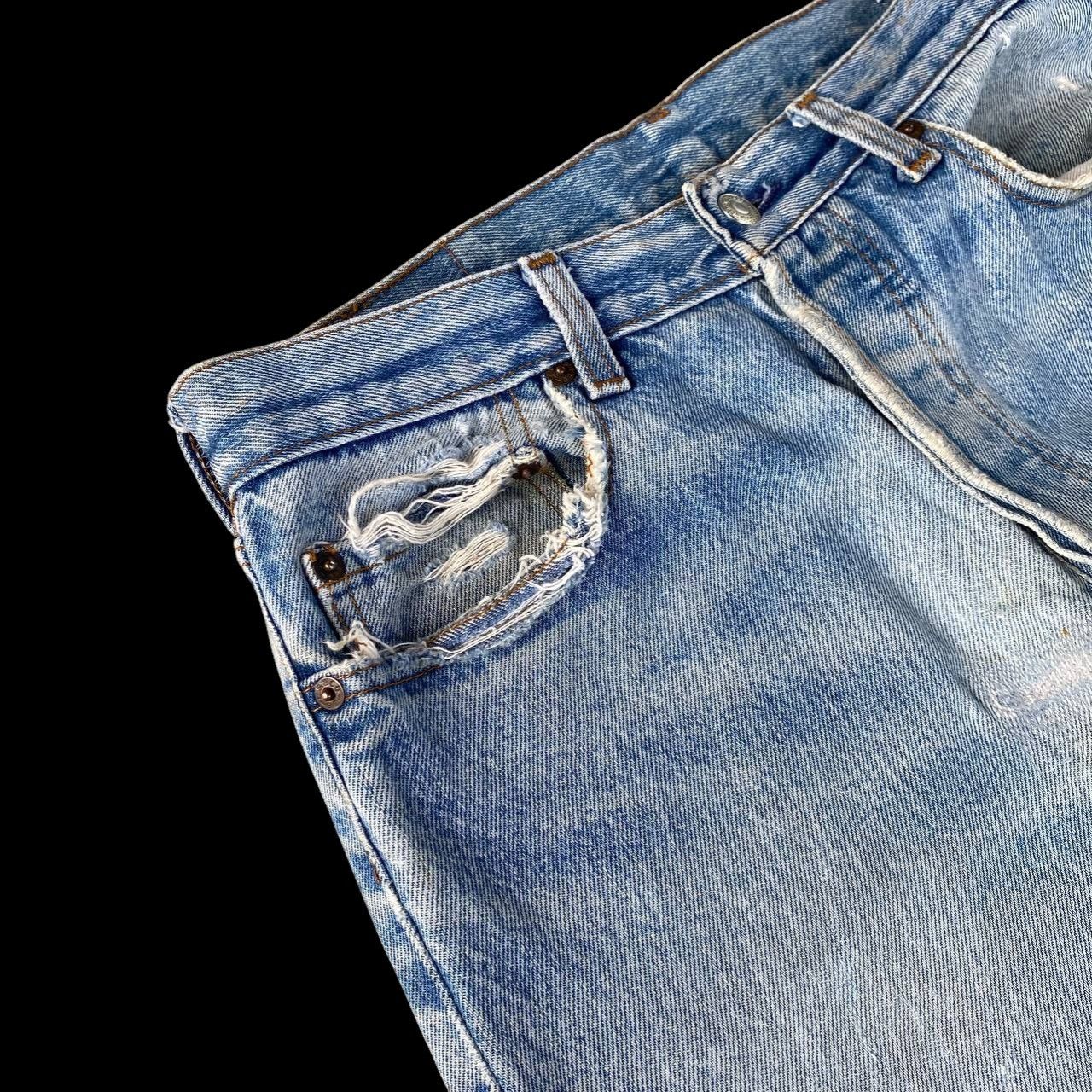 Levi's Vintage Clothing VINTAGE 80S LEVIS 501 DISTRESSED REPAIR DENIM W30X28" Size US 30 / EU 46 - 3 Thumbnail