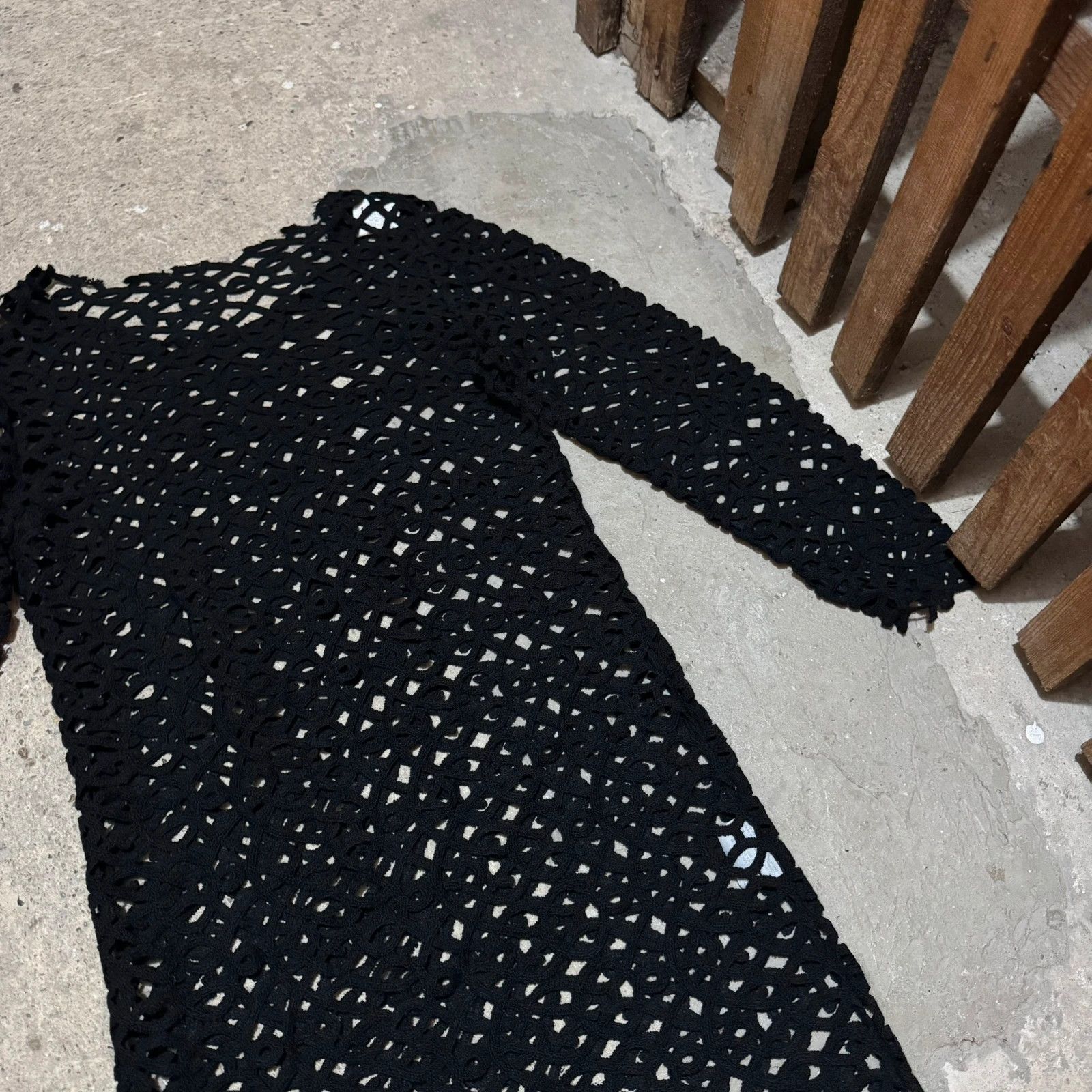 Comme des Garcons Iconic 1991 comme des garçons long sleeve macrame dress Size S / US 4 / IT 40 - 3 Thumbnail