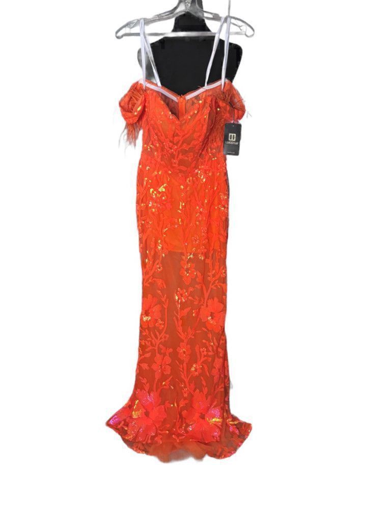 Nordstrom Women's Lucci Lu Dress, Orange, Size 6 Size M / US 6-8 / IT 42-44 - 3 Thumbnail