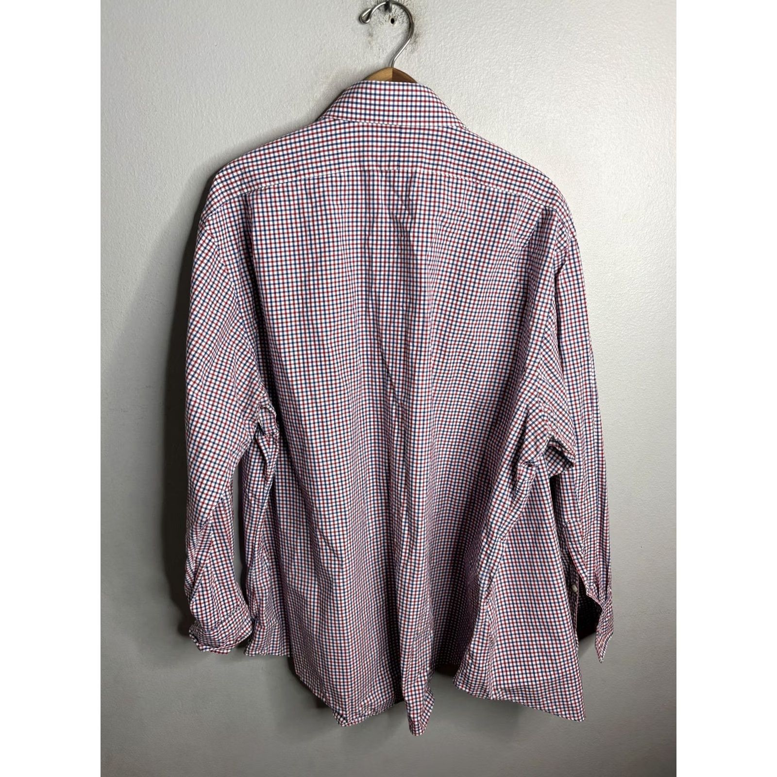 Polo Ralph Lauren VINTAGE Polo Ralph Lauren Shirt Mens 17 32/33 Red Blue Check Regent Custom Fit Button Up Size US XL / EU 56 / 4 - 5 Thumbnail