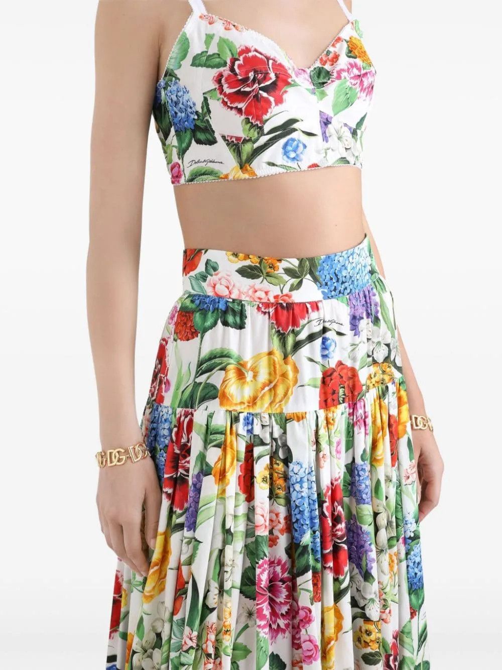 Dolce & Gabbana o1s22i1n0225 Floral Long Skirt in Multicolor Size 28" / US 6 / IT 42 - 5 Thumbnail