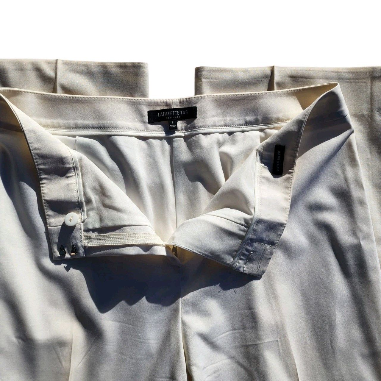 Lafayette 148 Lafayette 148 Pants 8 | White Wide Leg | 34" Inseam | Tailo Size 30" / US 8 / IT 44 - 6 Thumbnail