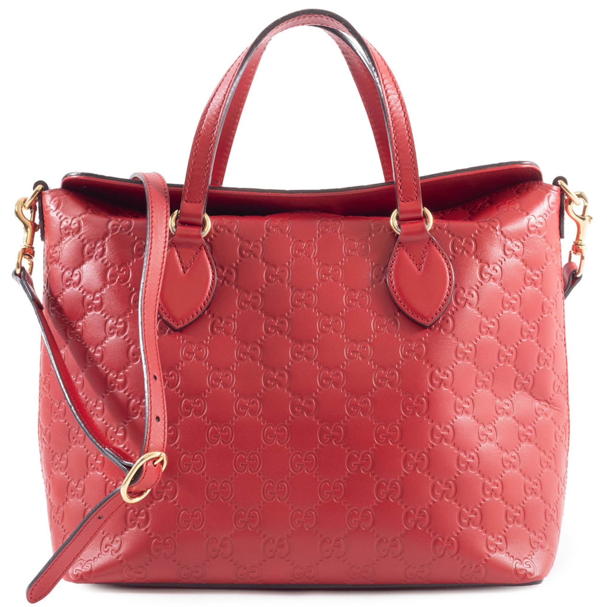 Gucci Gucci Guccissima Tote Bag 428226 Leather Red Women's 2-Way Shoulder GUCCI Size ONE SIZE - 1 Thumbnail