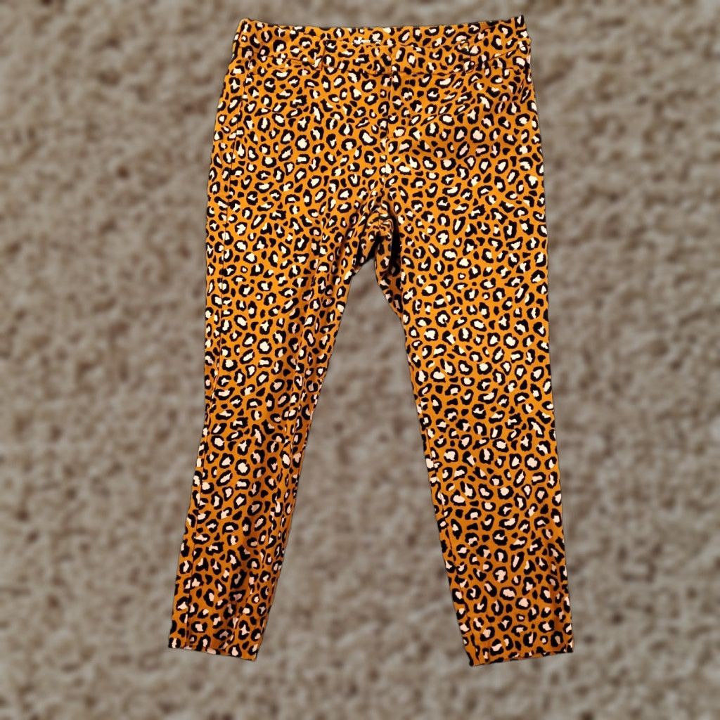 Old Navy Old Navy Leopard Pants Womens 14 Pixie Animal Print Stretch Ankle Cheetah Pants Regular Women 90s City Size 36" / US 14 / IT 50 - 1 Thumbnail