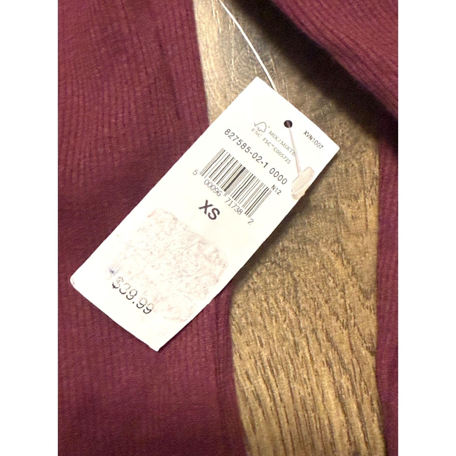 Gap GAP Shirt, Women’s XS, Red Burgundy, Long Sleeve, Mock Neck, Puff Sleeve, NWT, T-Shirt Size XS / US 0-2 / IT 36-38 - 6 Thumbnail