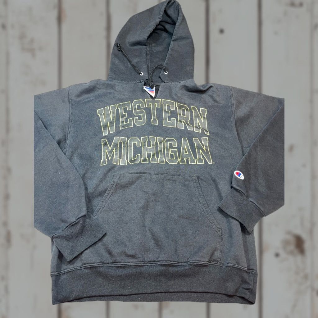 Champion VINTAGE Champion Hoodie Western Michigan University Black WMU Broncos Pullover Men's S Ng Size US S / EU 44-46 / 1 - 1 Thumbnail