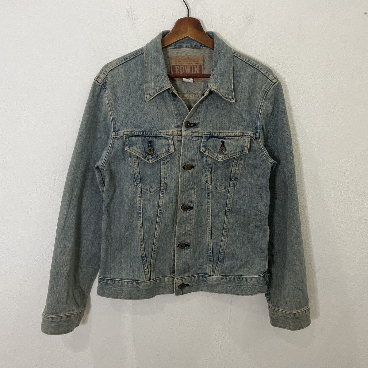 Edwin Vintage 90s Edwin Denim Jacket Size US S / EU 44-46 / 1 - 1 Thumbnail