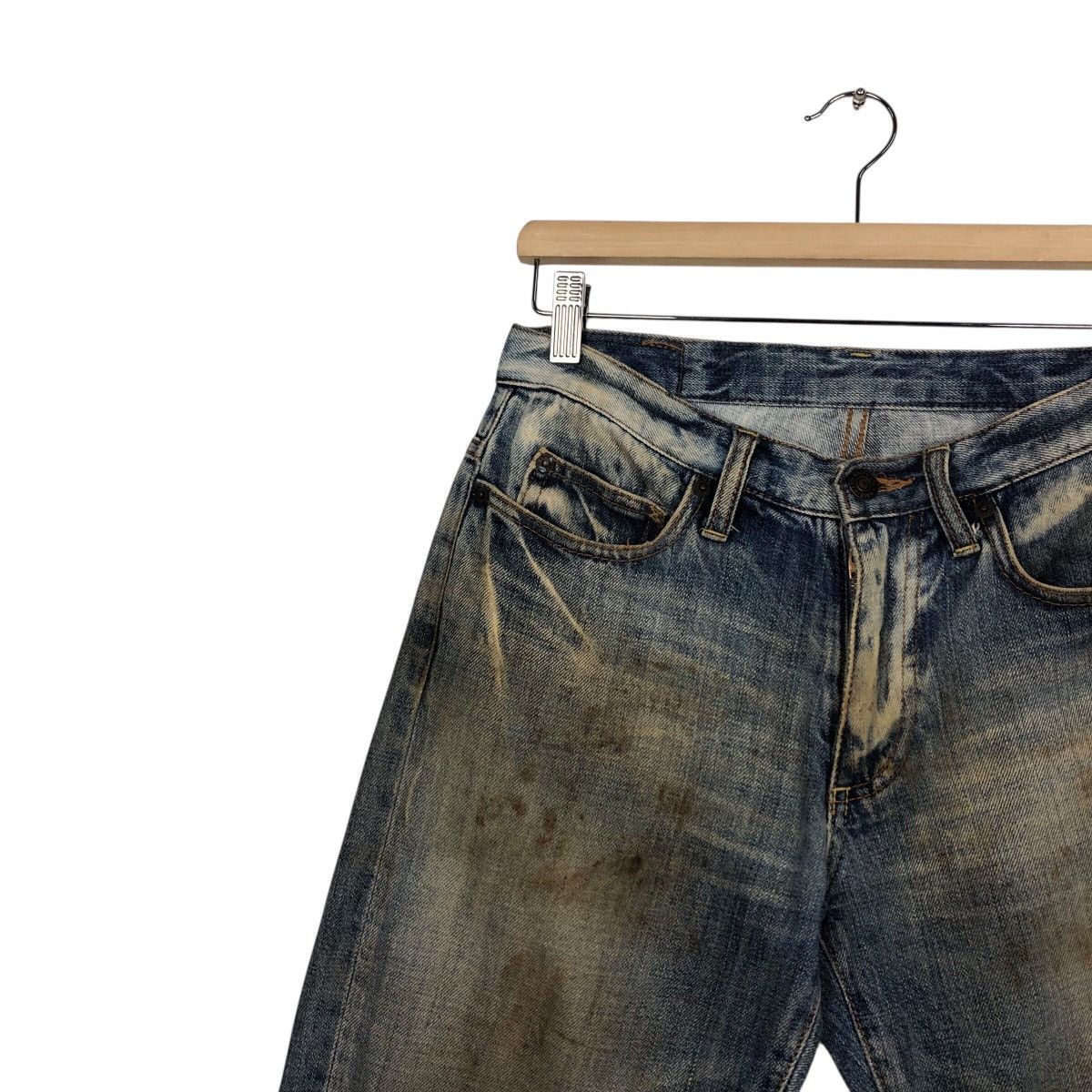 Japanese Brand SHIPS 1975 Repro Workwear Jeans – Destroyed Knees Grime Fade Size 30" / US 8 / IT 44 - 8 Thumbnail