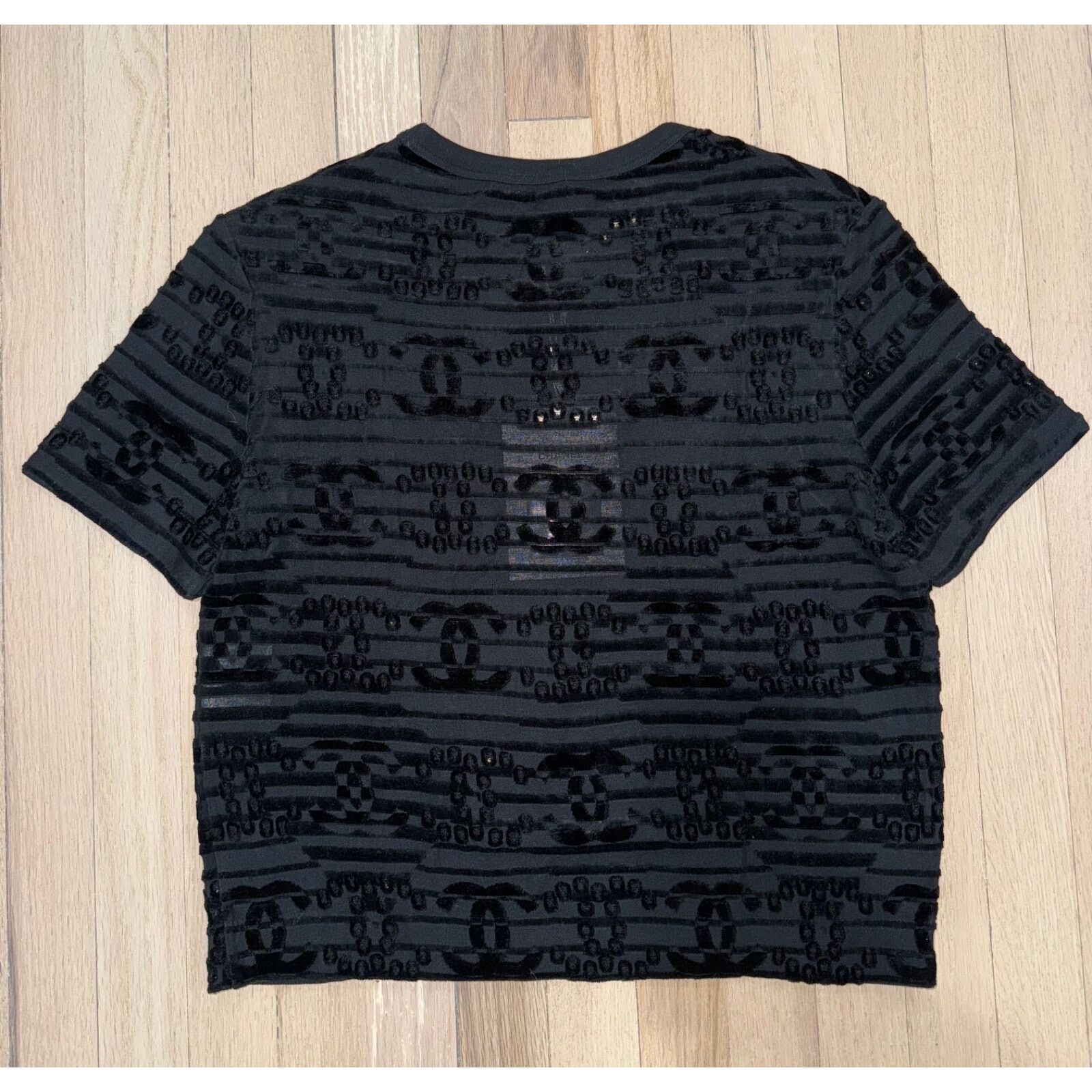 Chanel Chanel 21C Flocked Velvet Short Sleeve Tee T Shirt S Small Size S / US 4 / IT 40 - 11 Thumbnail