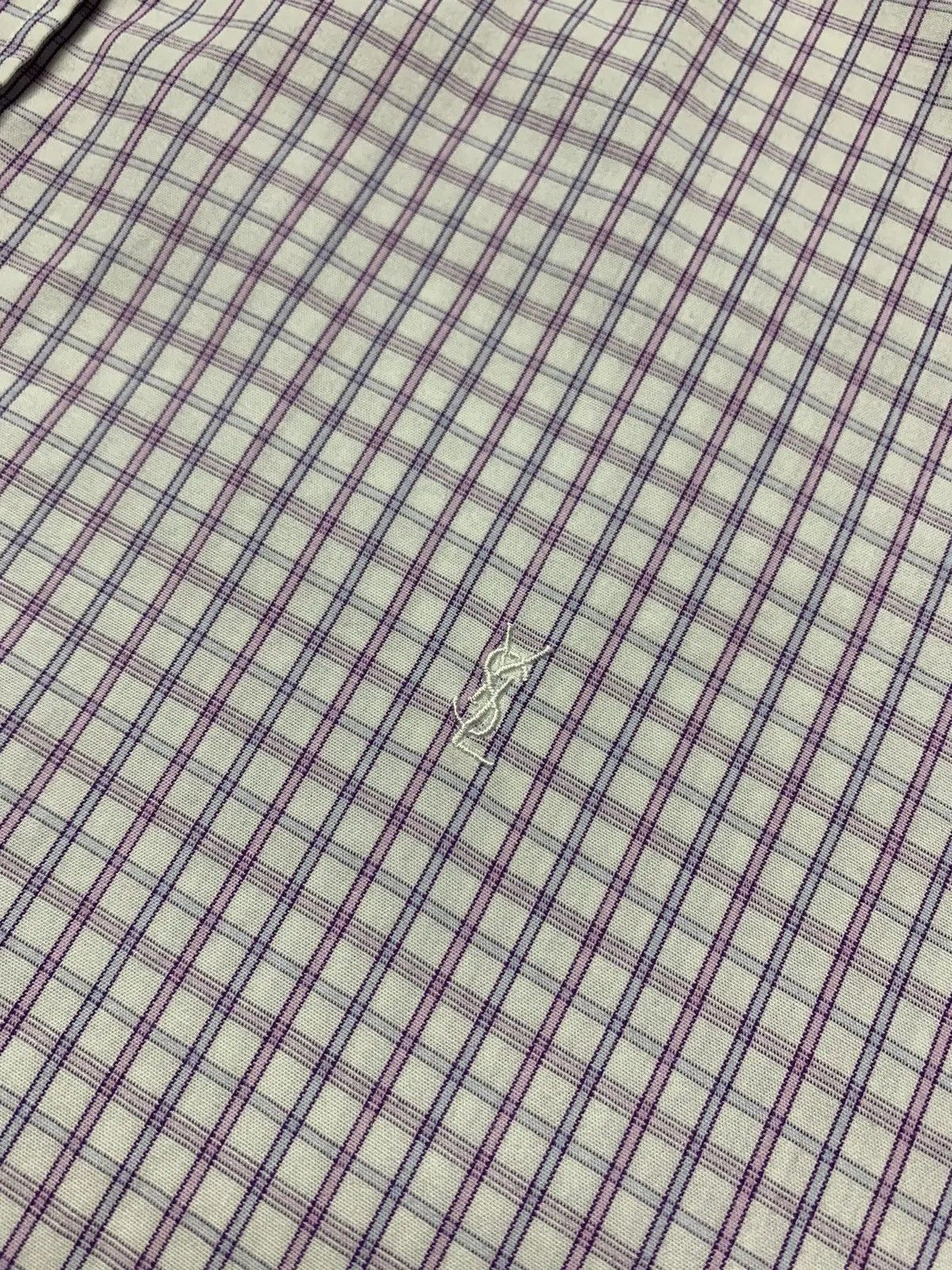 Yves Saint Laurent Vintage Shirt plaid Yves Saint Laurent Pink XL Size US XL / EU 56 / 4 - 3 Thumbnail