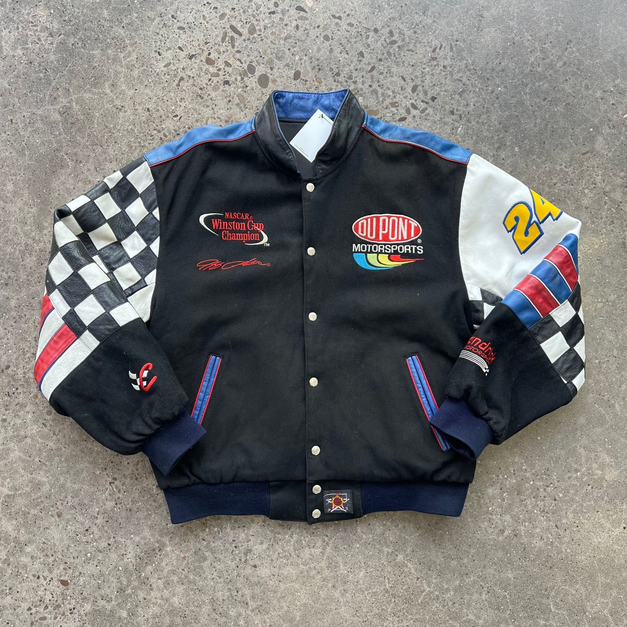 NASCAR × Vintage Vintage Jeff Gordon #24 NASCAR Racing DuPont Bomber Jacket Size US L / EU 52-54 / 3 - 2 Thumbnail