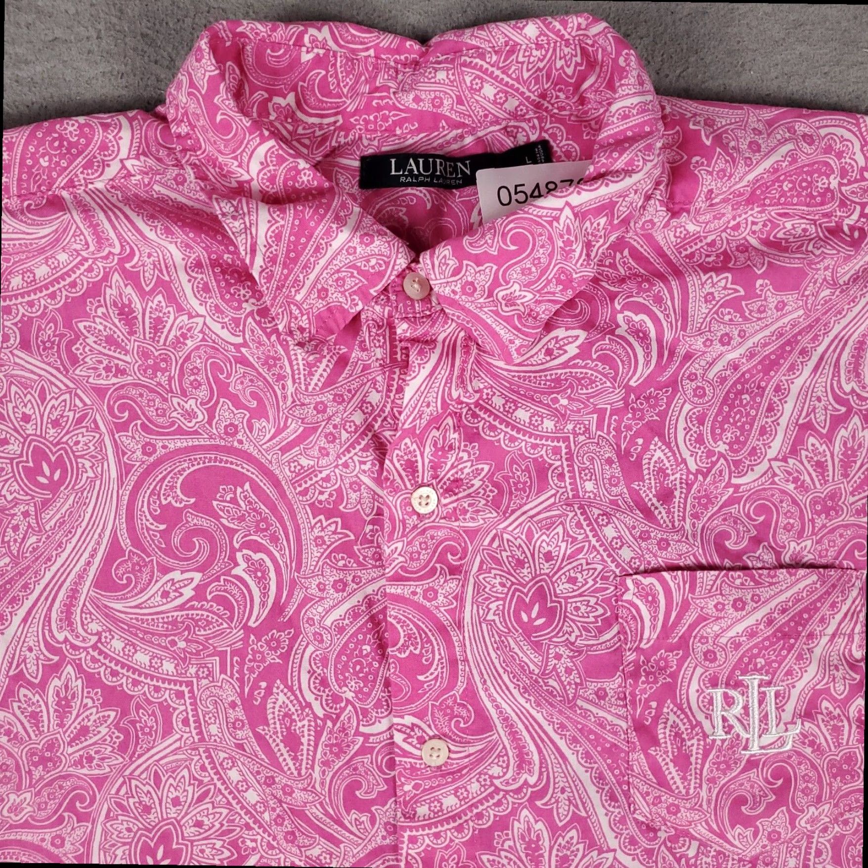 Ralph Lauren Ralph Lauren Pink Paisley Short Sleeve Shirt Dress Womens Large Size L / US 10 / IT 46 - 2 Thumbnail