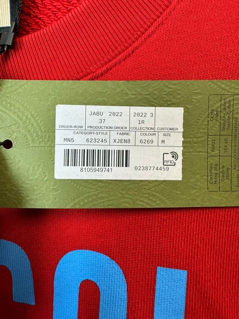 Gucci Gucci Red Logo Print Sweatshirt M Size-2506 Size US M / EU 48-50 / 2 - 5 Thumbnail