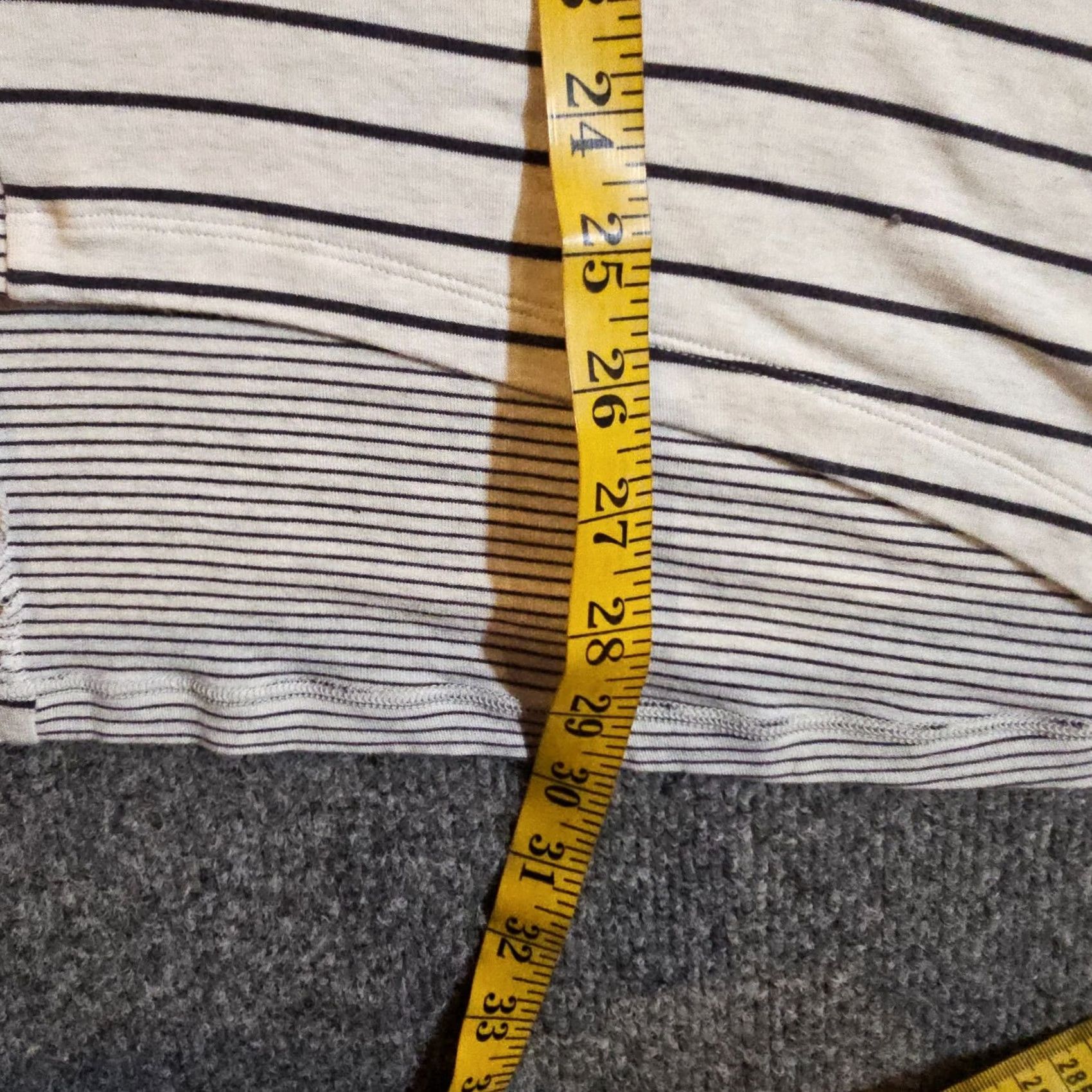Vintage CAbi Top Shirt Womens Large White Black Striped Stretch Long Sleeve Boxy Casual Size L / US 10 / IT 46 - 6 Thumbnail