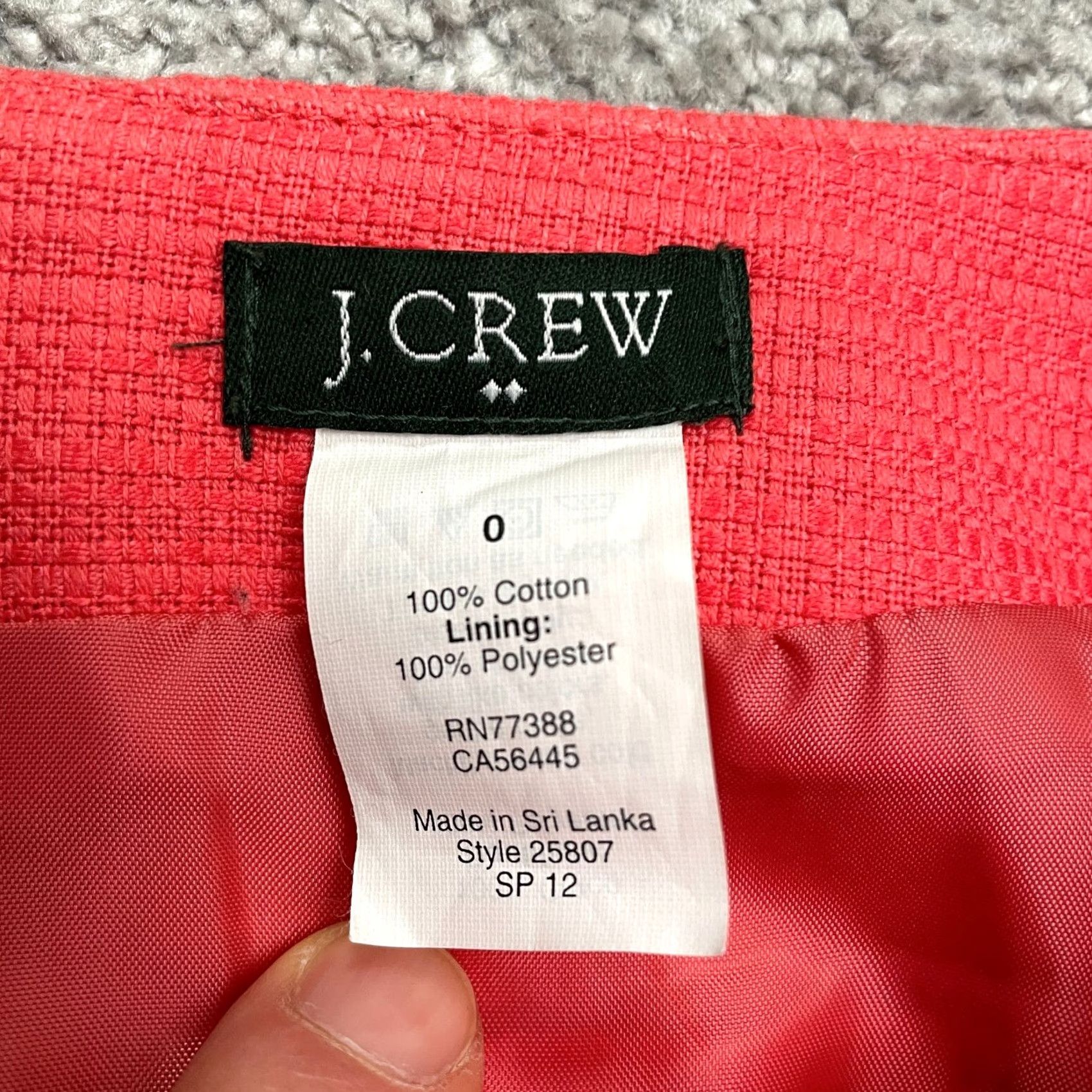 J.Crew J.CREW Tweed Skirt Womens 0 Short Pencil Lined Back Zip Orange Casual Work Vintage: No Size 25" / US 0 / IT 36 - 4 Thumbnail