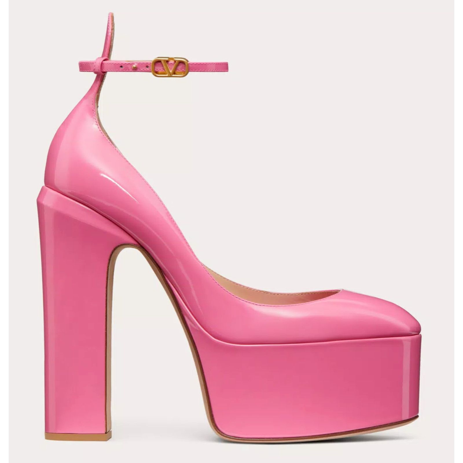 Valentino Rockstud Tan-go Leather Ankle Strap Platform Heel Pump 40 Size US 10 / IT 40 - 2 Thumbnail