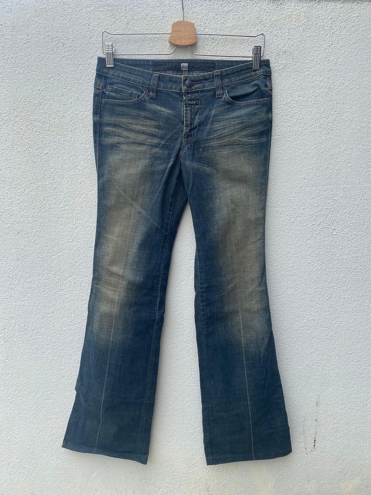 Marithe + Francois Girbaud Bell Bottom Stretch Denim Pant Y2K Size 30" / US 8 / IT 44 - 1 Thumbnail