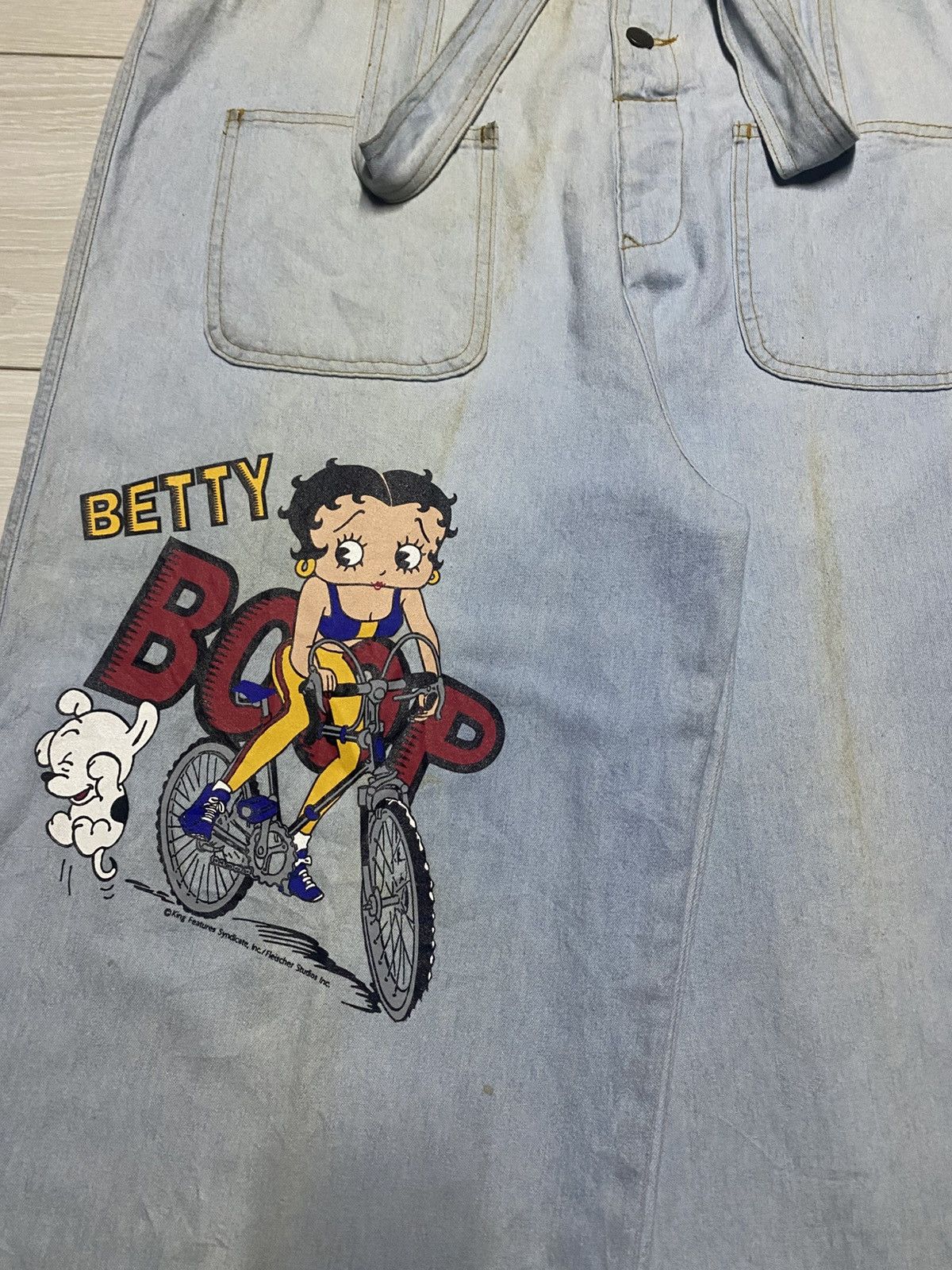 Japanese Brand Vintage Betty Boop Grunge Baggy Overall Denim Size US 33 - 8 Thumbnail