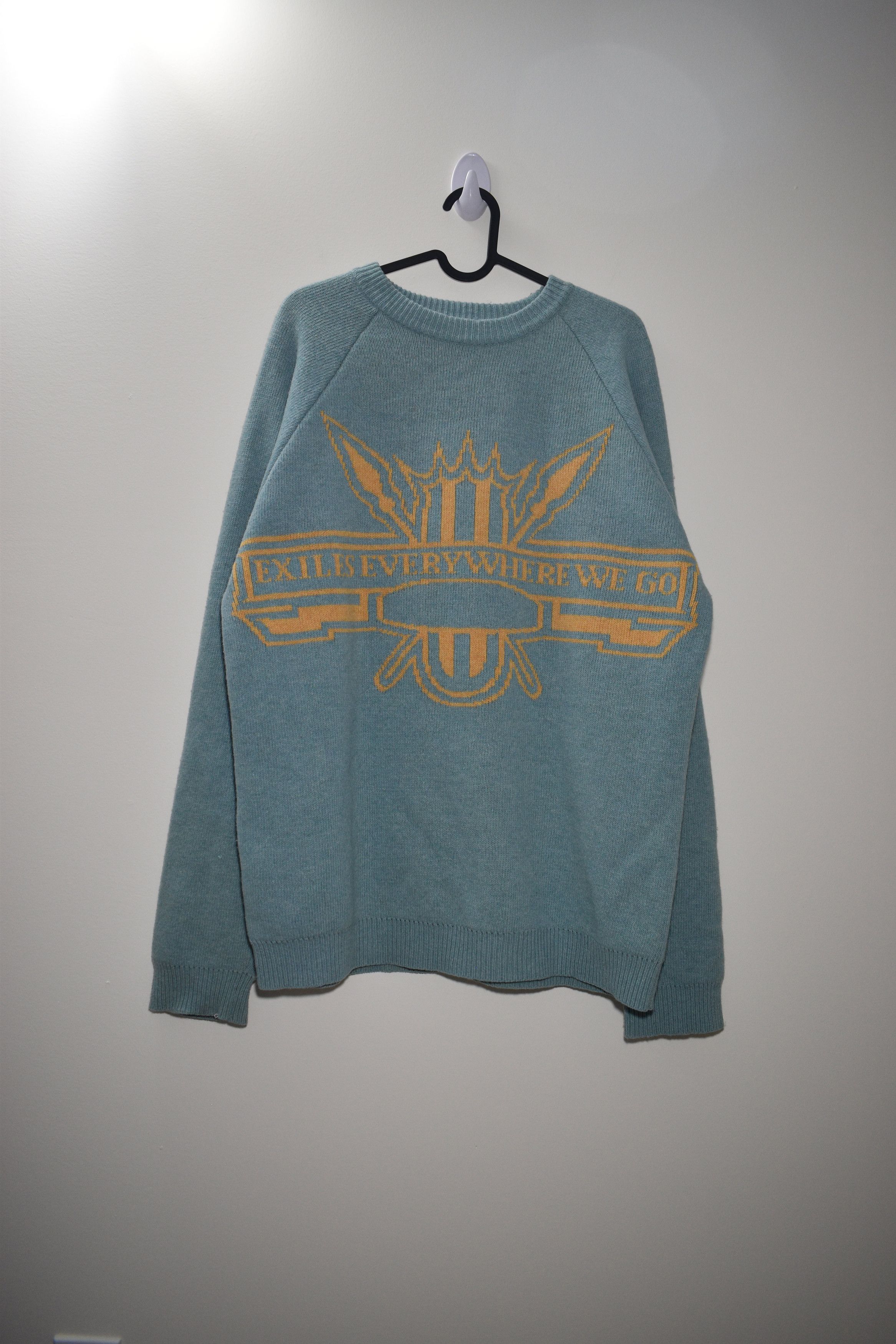Raf Simons Raf Simons AW04/05 Waves Exiles Everywhere We Go Knit Mint Size US M / EU 48-50 / 2 - 1 Thumbnail