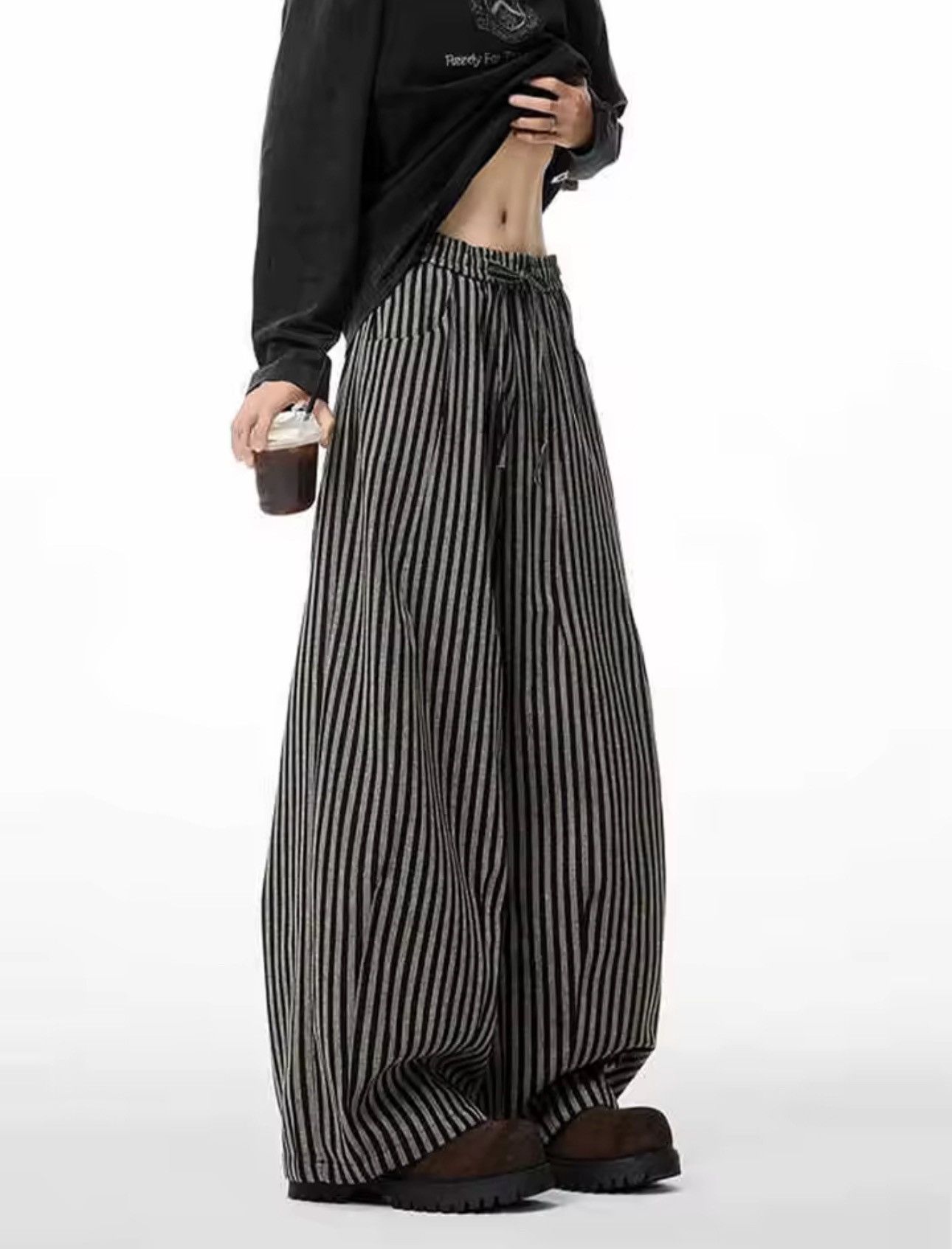 Vintage Striped Streetwear Loose Baggy Japanese Sweatpants Size US 32 / EU 48 - 1 Thumbnail