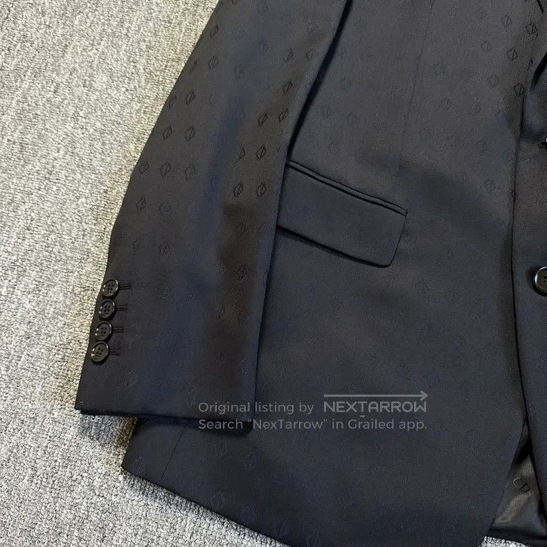 Dior Dior Dark pattern full print logo woollen suit Size 48R - 2 Thumbnail