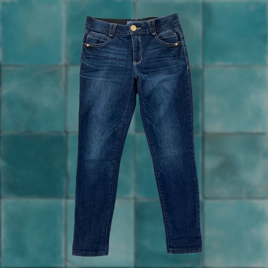 Vintage Democracy Jeans Ab Solution Women's 4 Dark Wash Blue Stretch Skinny Ankle Jeans Size 28" / US 6 / IT 42 - 1 Thumbnail