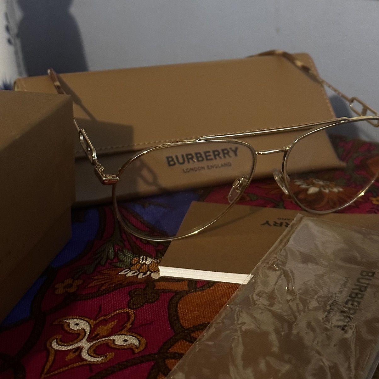 image of Burberry Gold Glasses, Men's