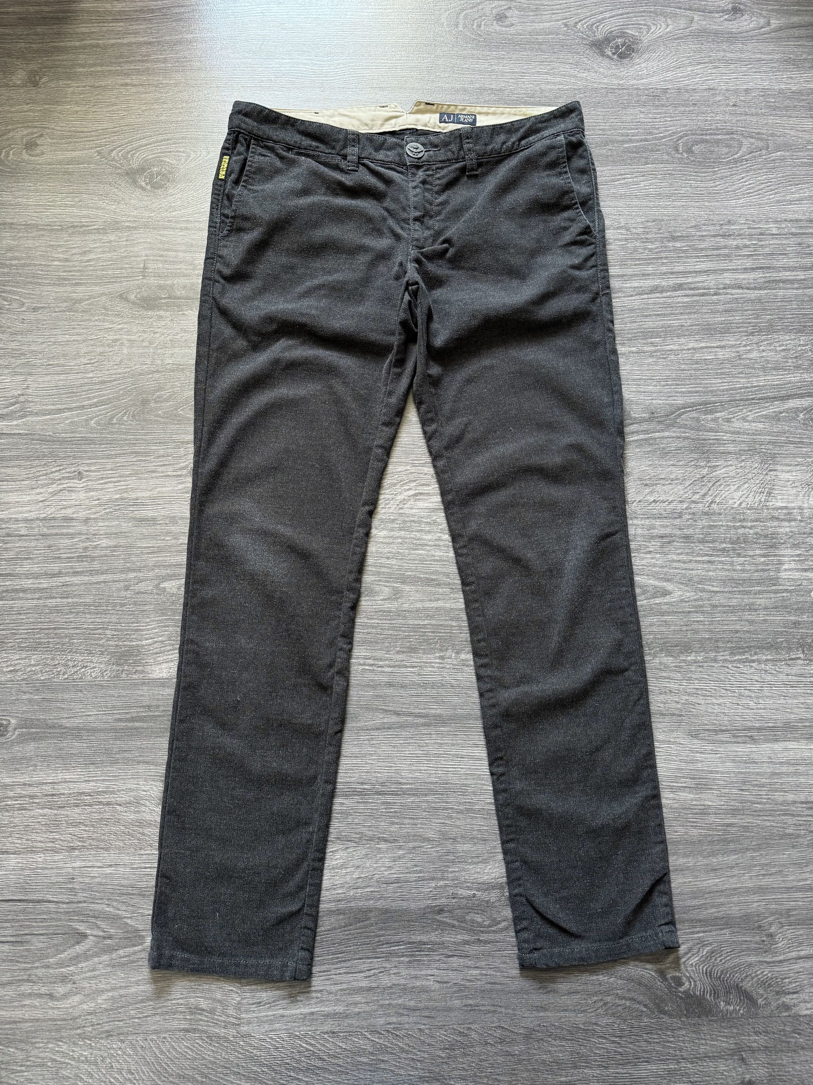 Vintage Armani Jeans Grey Trousers Cotton Pants