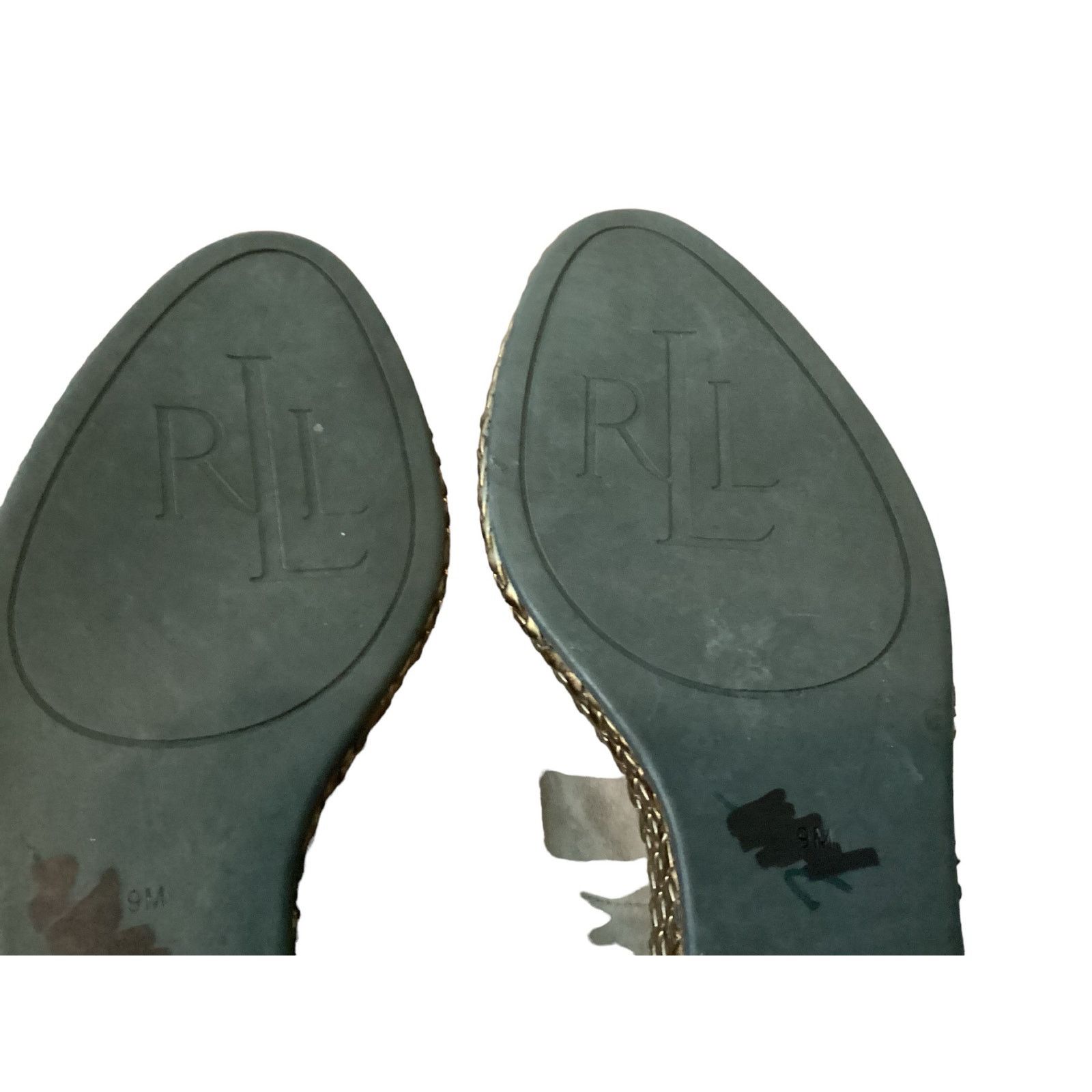 Lauren Ralph Lauren Lauren Ralph Lauren "Cambree" Leather Suede Gold Wedges 9 Size US 9 / IT 39 - 6 Thumbnail