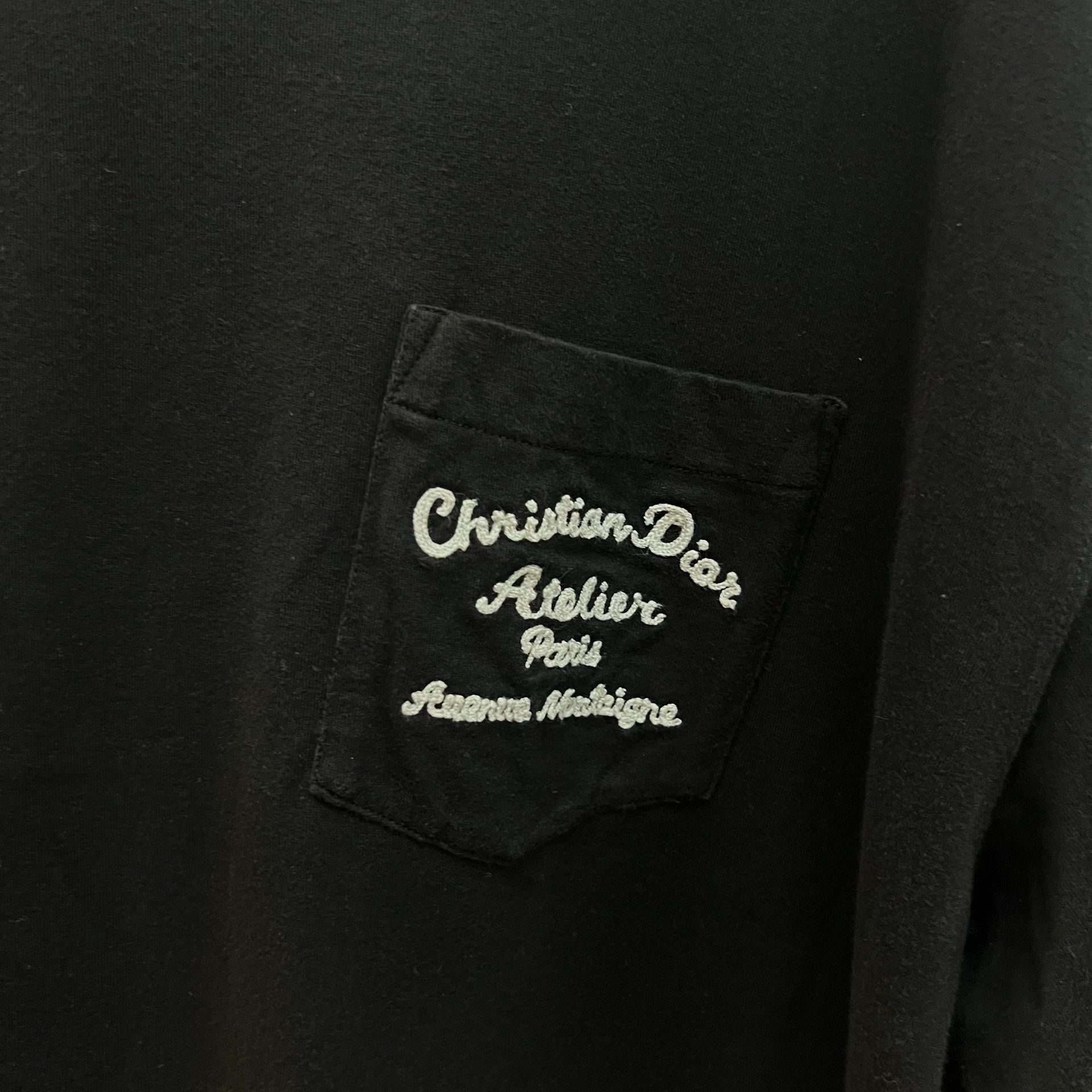Dior Dior Men's Pocket Letter Embroidery T-shirt Size US XXL / EU 58 / 5 - 2 Thumbnail