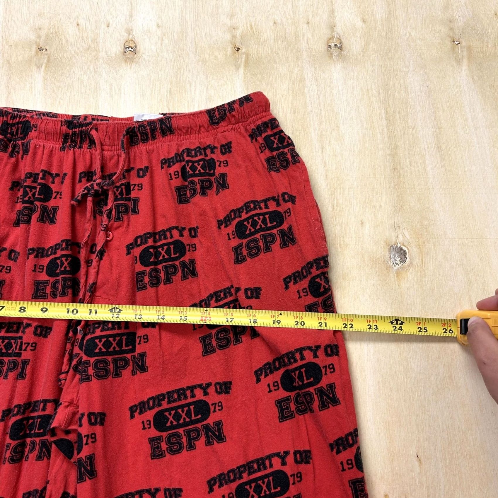 Vintage VINTAGE ESPN Pajama Pants Mens XL Red Property Of ESPN Sleep Lounge Sports Pants Size US 36 / EU 52 - 6 Thumbnail