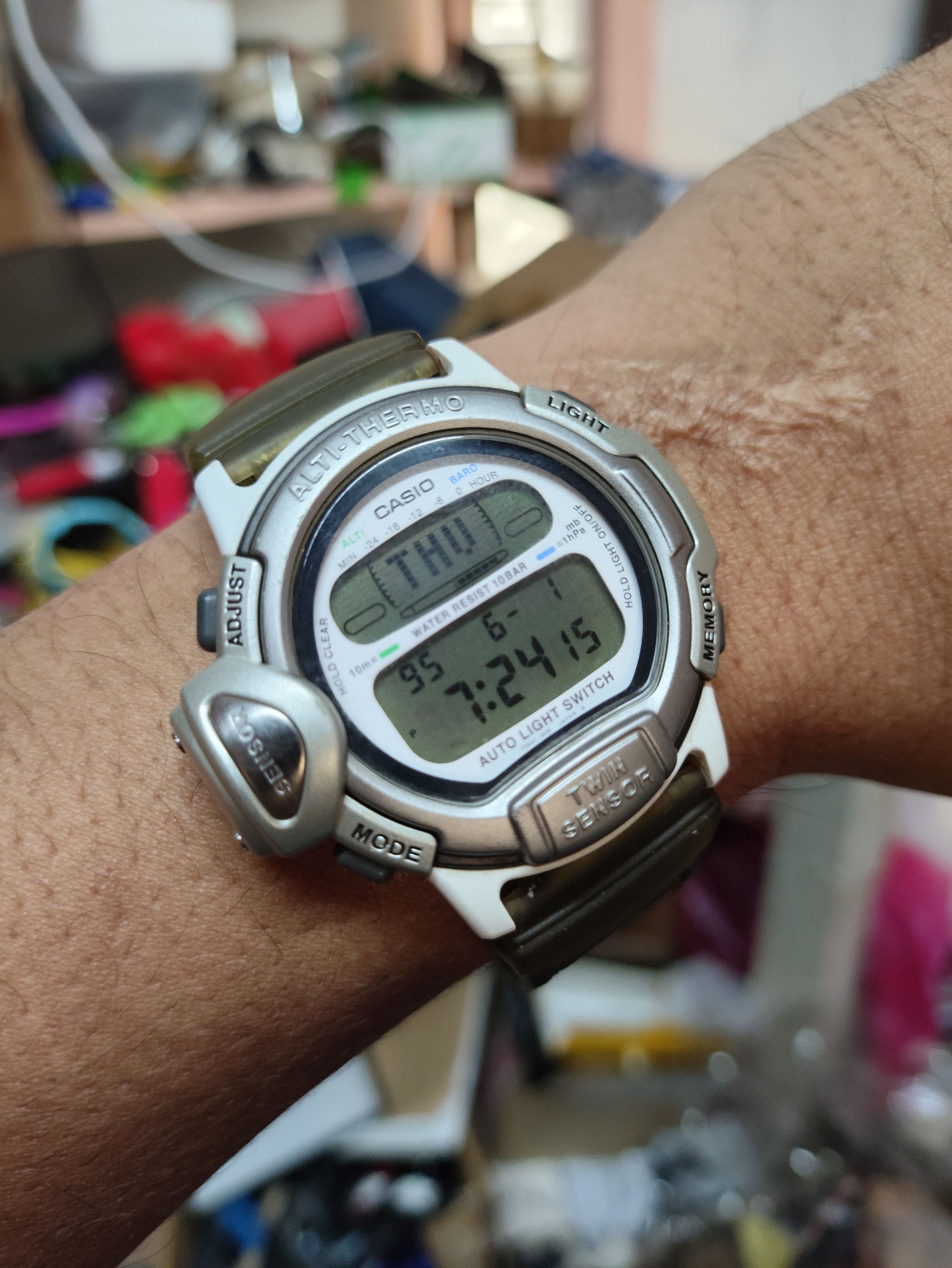 Casio Streetwear Vintage CASIO VINTAGE PROTREK TWIN SENSOR PRL 20 JAPAN Grailed