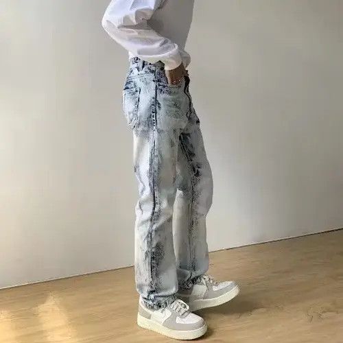VIBE Acid Wash Denim Jeans Size US 28 / EU 44 - 3 Thumbnail