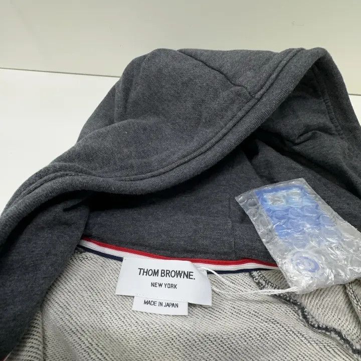 Thom Browne Thom Browne Classic Gray Zippered Hoodie for Men -2507 Size US M / EU 48-50 / 2 - 3 Thumbnail