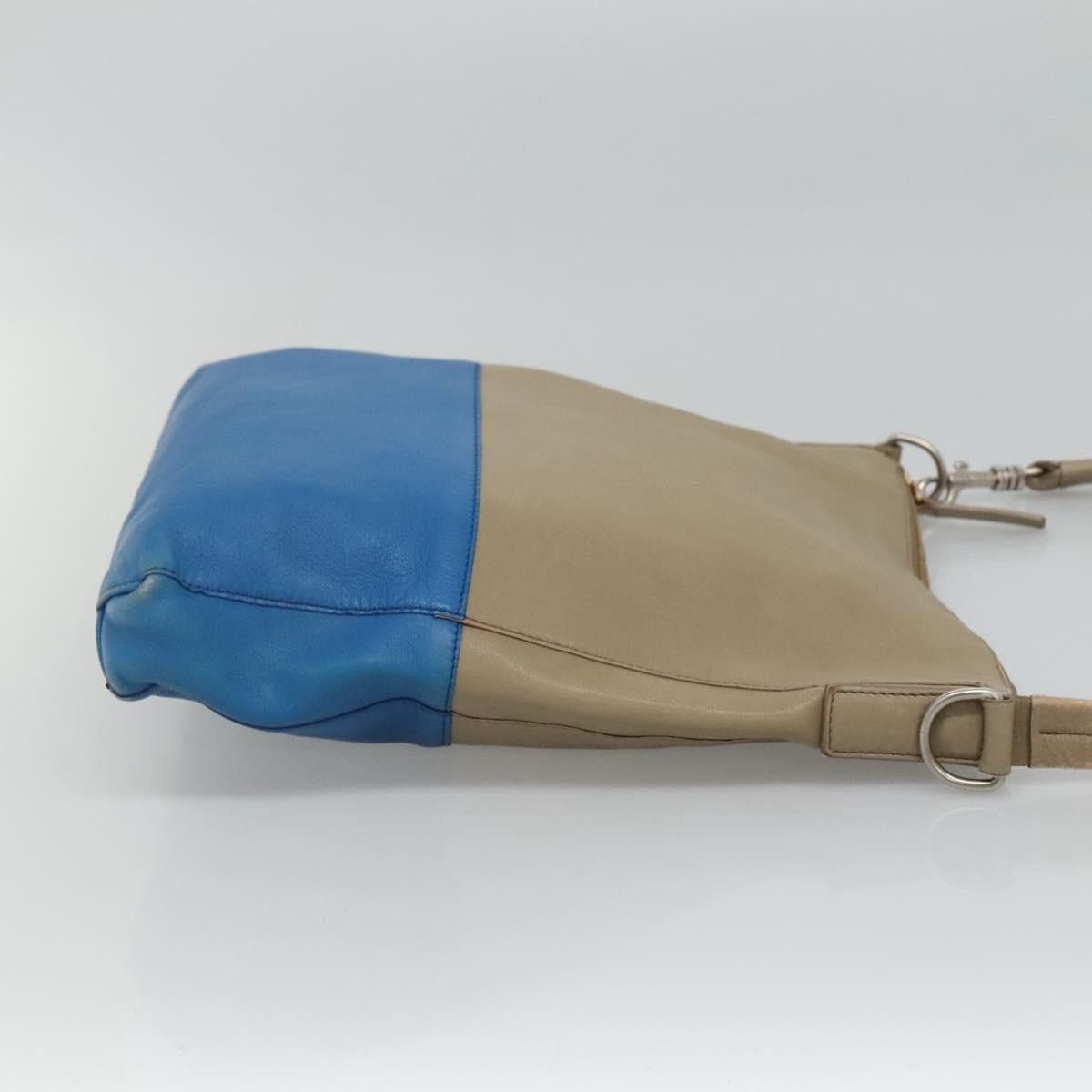 Celine CELINE Shoulder Bag Leather Beige Gold Blue Size ONE SIZE - 3 Thumbnail