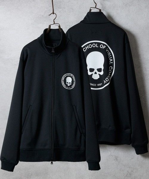 number nine SCHOOL OF VISUAL COMEDY PRINTED TRACK JACKET