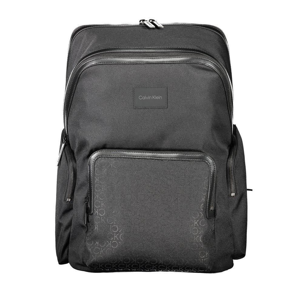 Calvin Klein Black Polyester Men's Backpack Size ONE SIZE - 1 Thumbnail