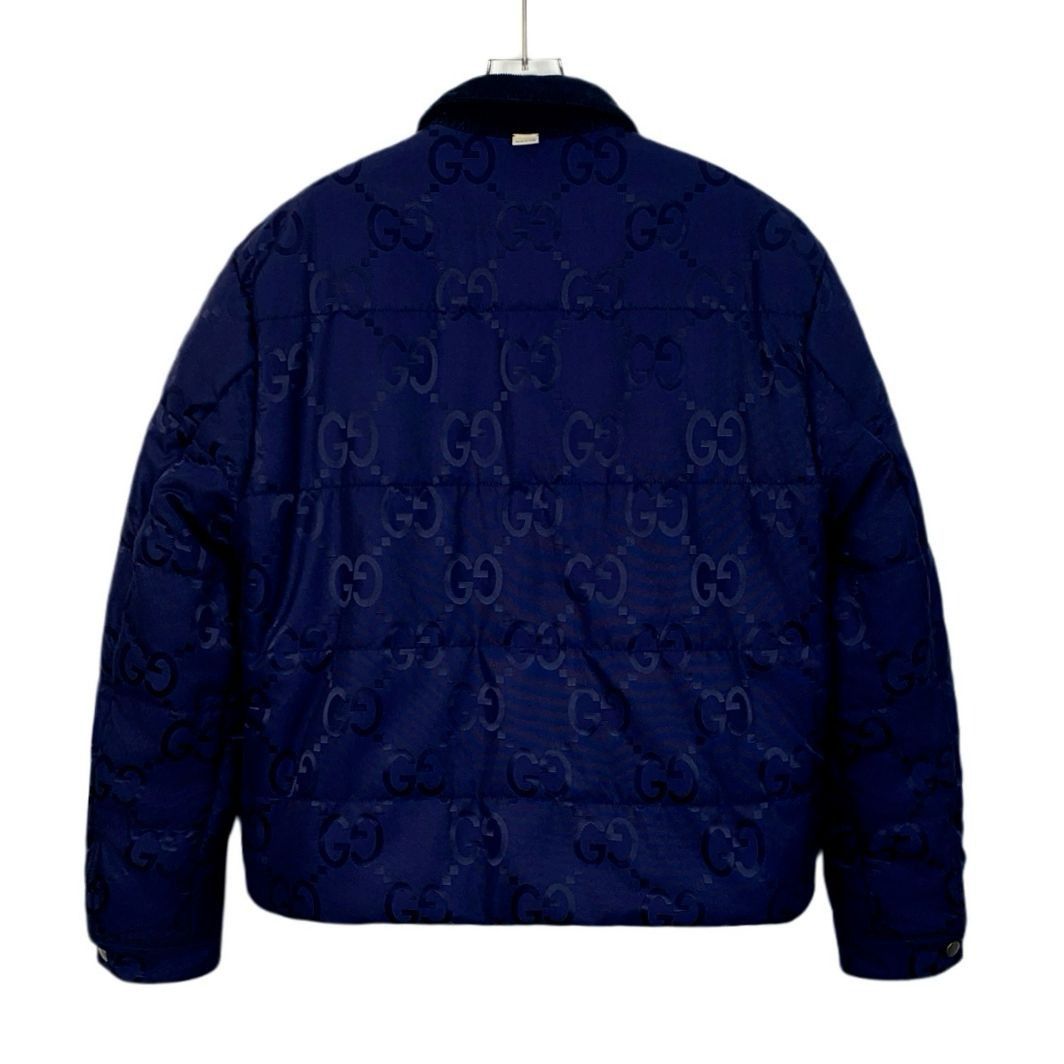 Gucci Gucci Reversible GG Logo Quilted Jacket Navy Corduroy Snap B Size US M / EU 48-50 / 2 - 2 Thumbnail