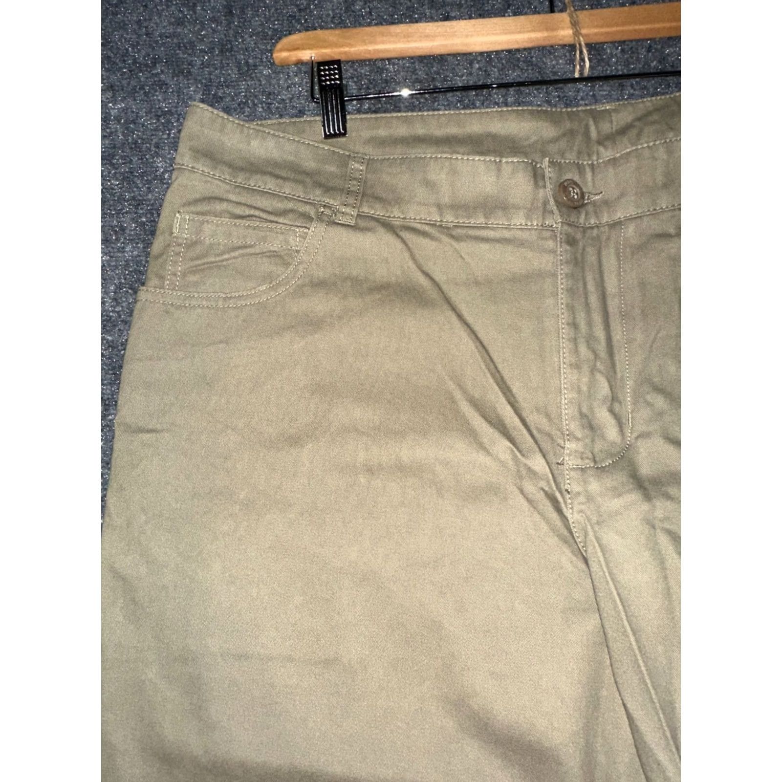 Vintage Columbia Pants Mens 40 Regular Fit Khaki Cotton Flat Front 5 Pockets Straight Brown Size US 40 / EU 56 - 4 Thumbnail