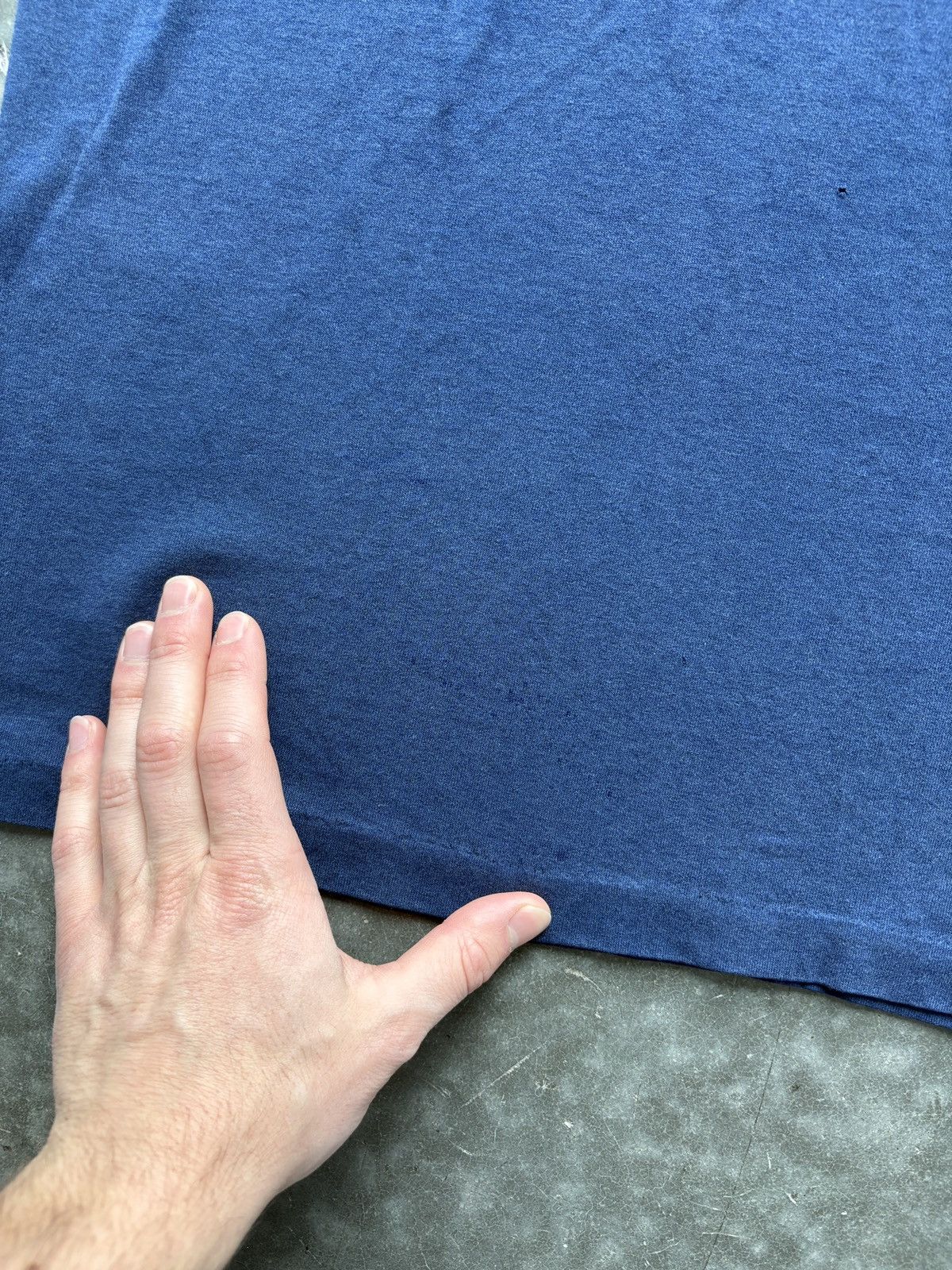 Vintage Vintage 80s Hanes Faded Heather Blue Tee Size US XL / EU 56 / 4 - 5 Thumbnail