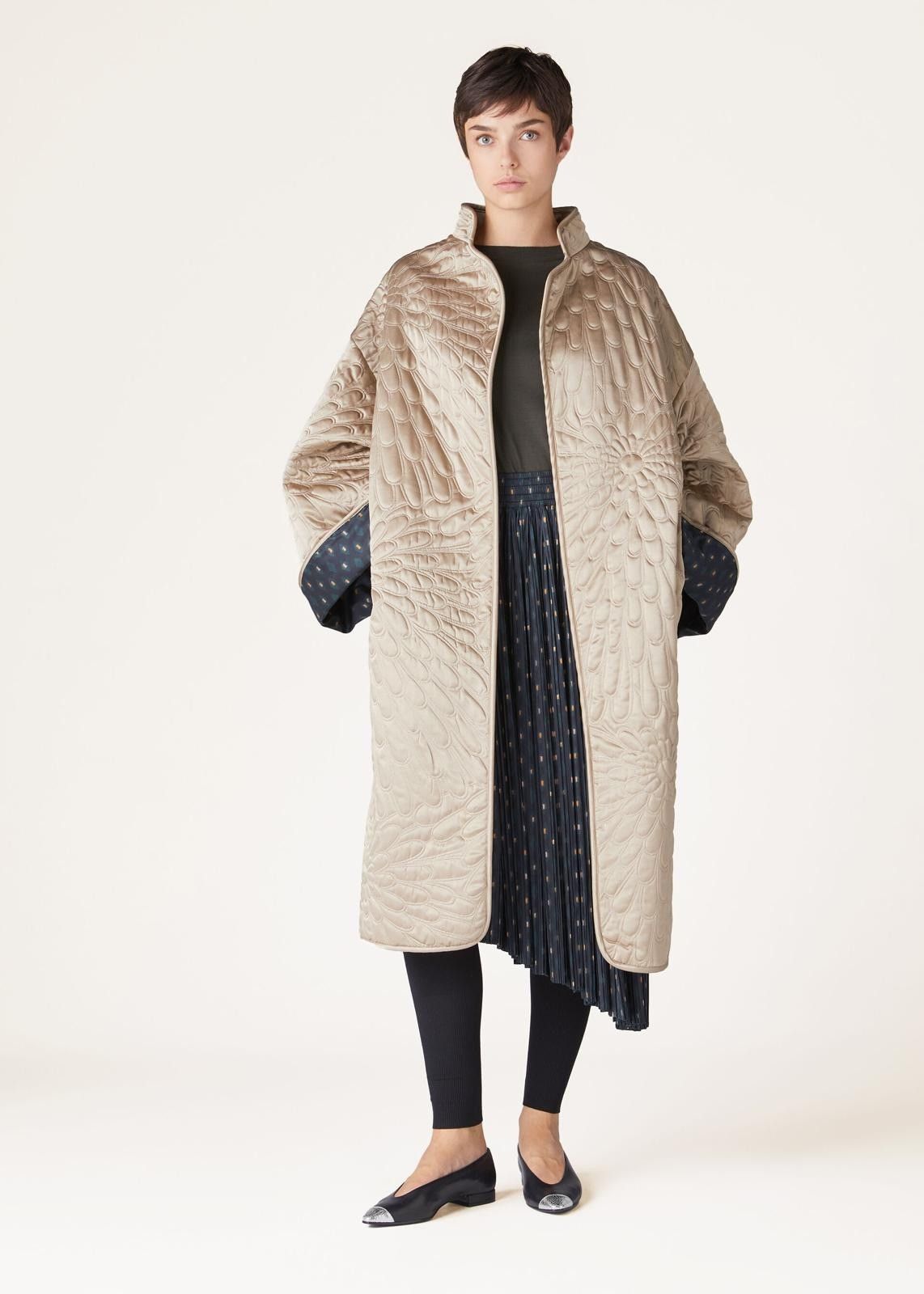 Loro Piana o1srvl11e0525 FAN6592 Silk/Cashmere Armen Coat Light Brown Size S / US 4 / IT 40 - 4 Thumbnail