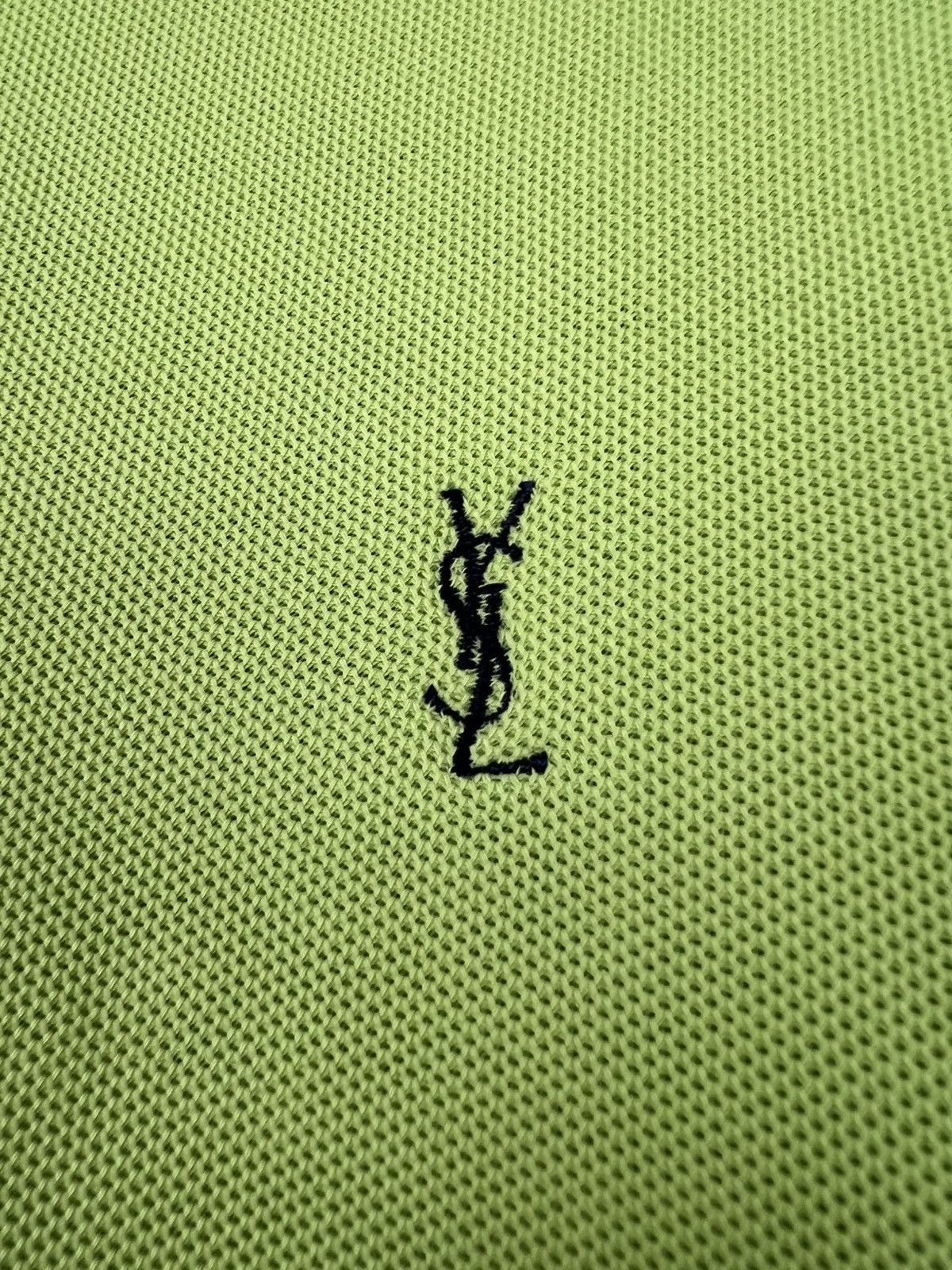 Designer × Yves Saint Laurent Yves Saint Laurent Classic Green Lime Polo small Logo Size US L / EU 52-54 / 3 - 6 Thumbnail