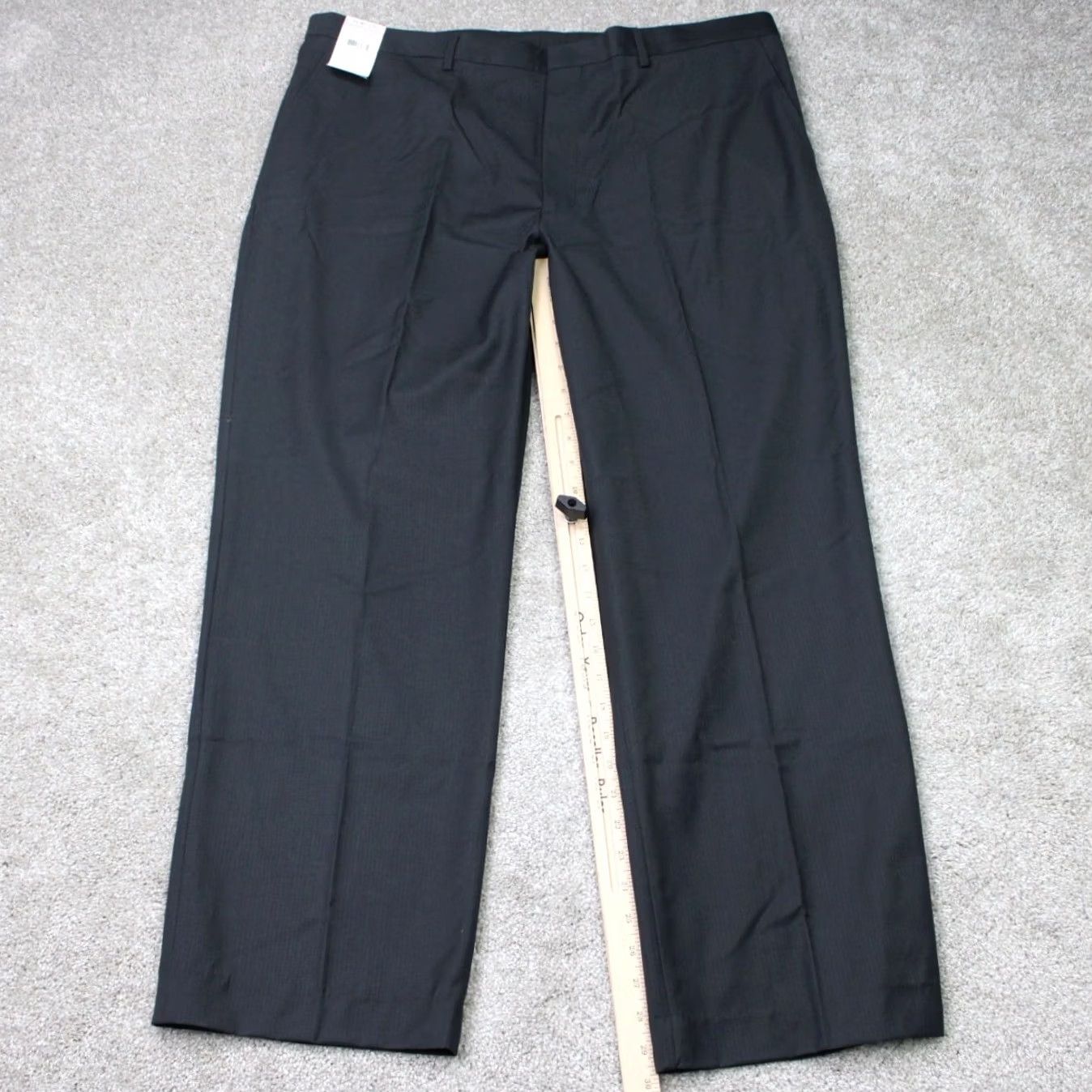Liz Claiborne Claiborne Pants Mens 40x30 Gray Flat Front Dress Pants NWT Regular Inseam 30 Polyester Rayon Wool Front Type: Flat Front Mens Size US 40 / EU 56 - 2 Thumbnail
