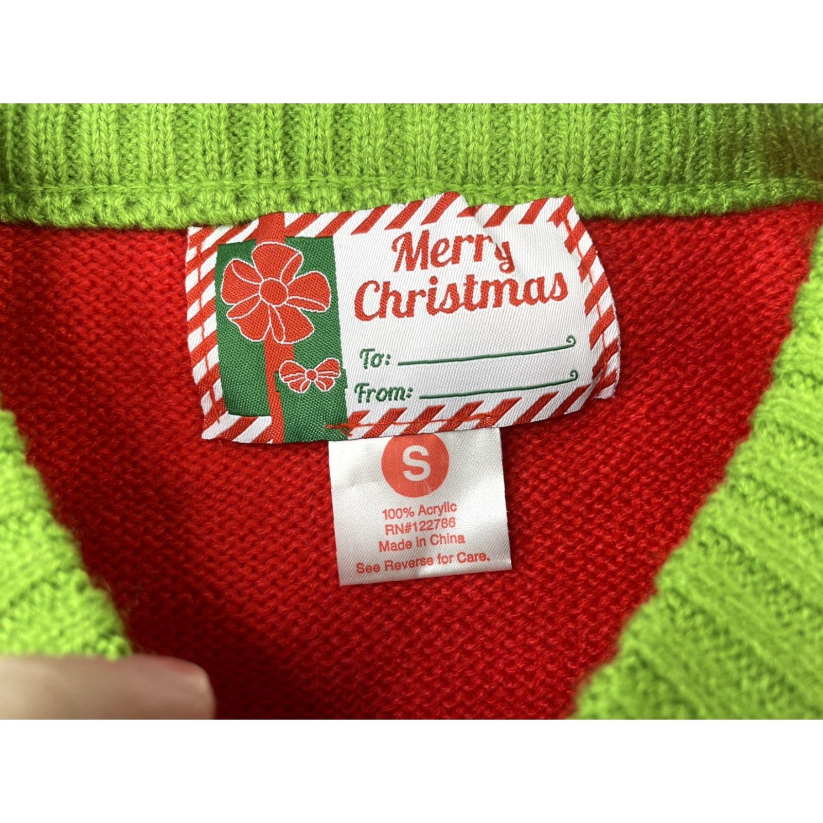 Vintage Great Christmas Sweater Sweater Womens Small Red Christmas Sequin Elf NWT Crew Neck Long Sleeve Pullover Size S / US 4 / IT 40 - 3 Thumbnail