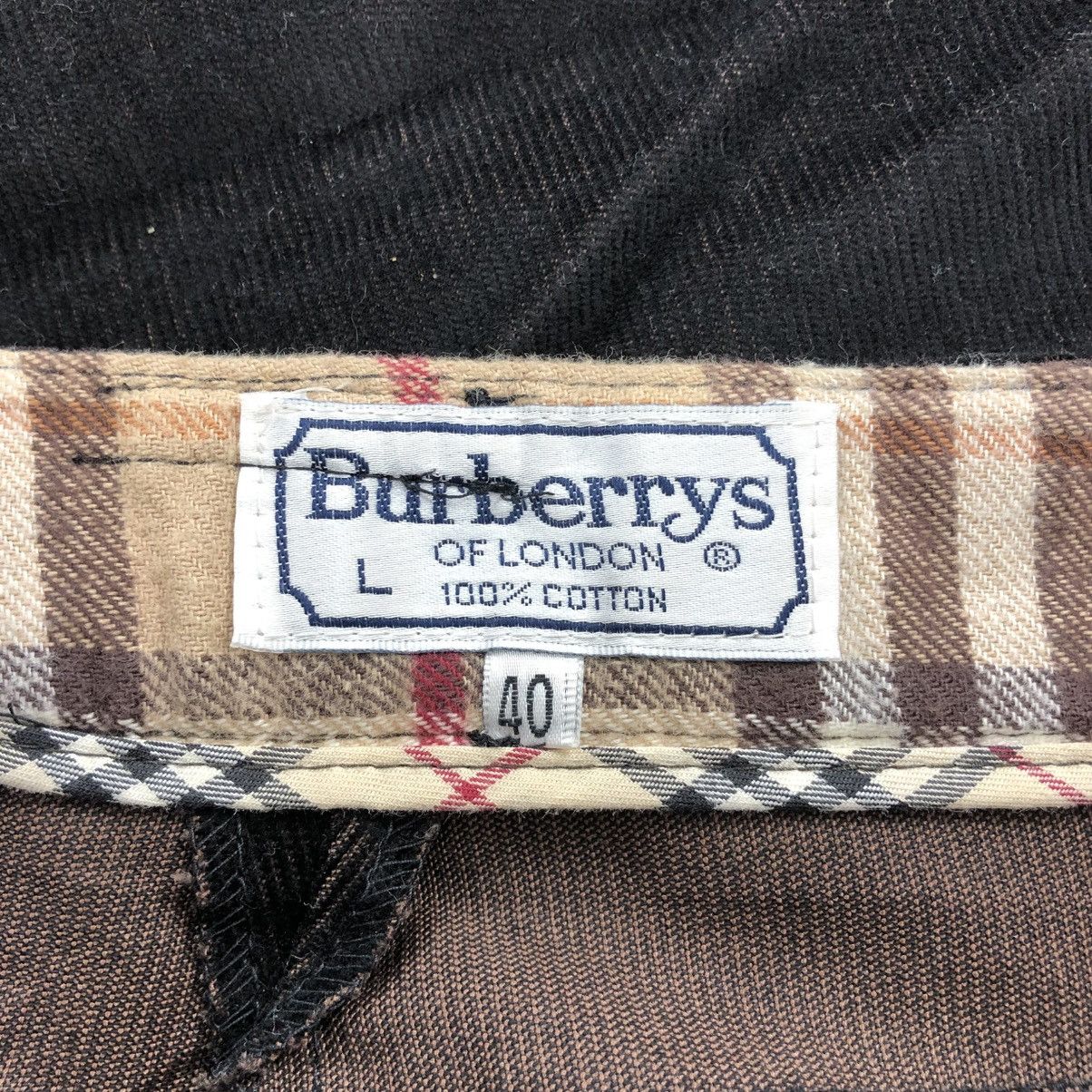 Burberry × Burberry Prorsum × Vintage 1990s Burberrys Nova Check Corduroy Brown Pants Size US 28 / EU 44 - 6 Thumbnail