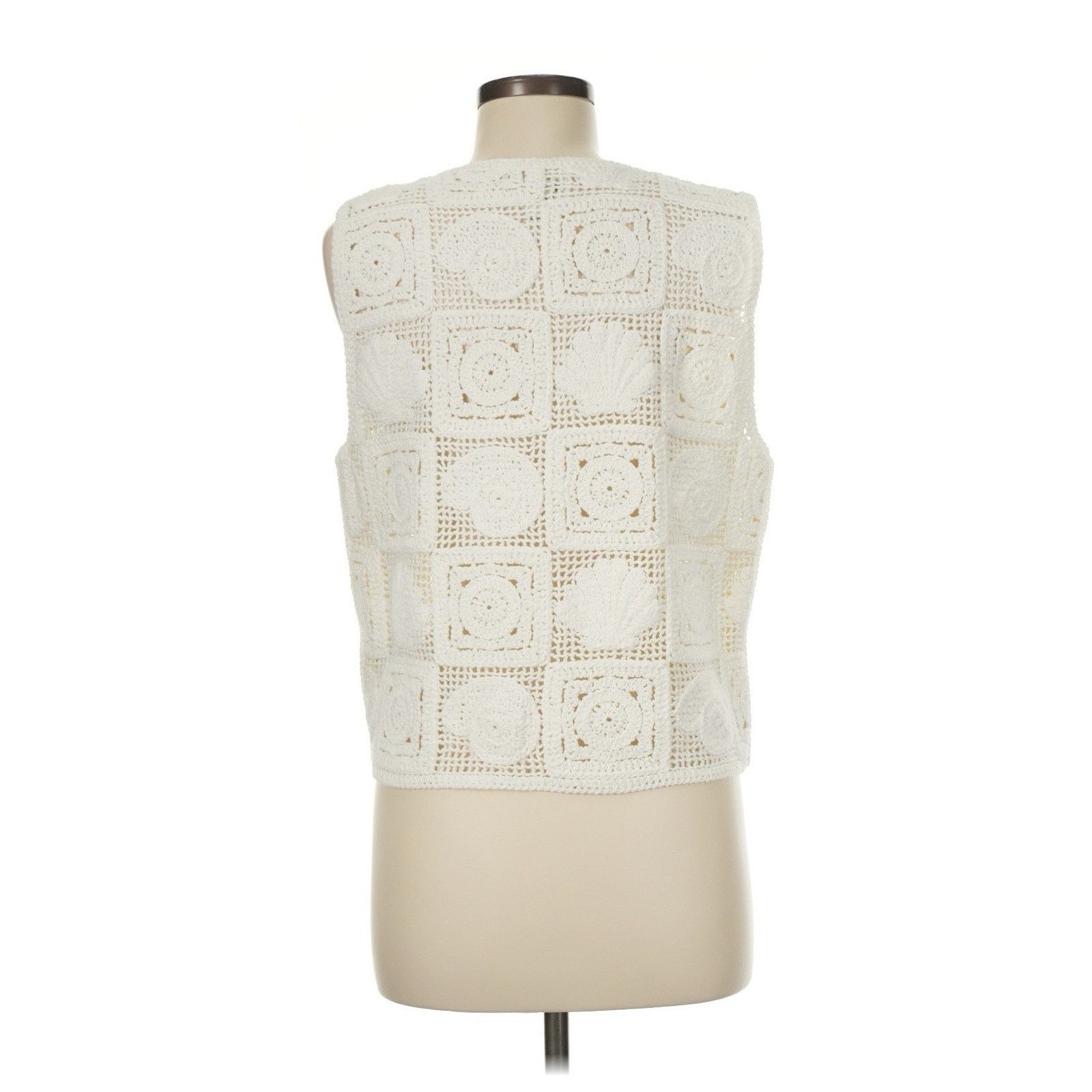 Rails Rails X L Space Paz White Crochet Shell Tie Front Tank Top M Size M / US 6-8 / IT 42-44 - 3 Thumbnail