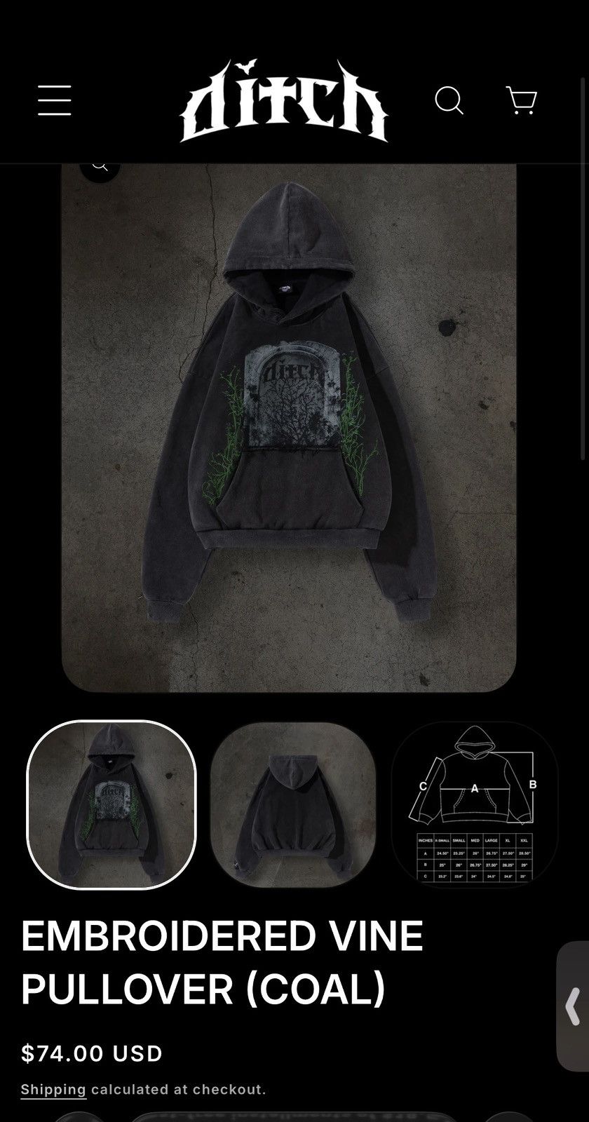 Other DITCH LA vine embroidery hoodie Size US M / EU 48-50 / 2 - 1 Thumbnail