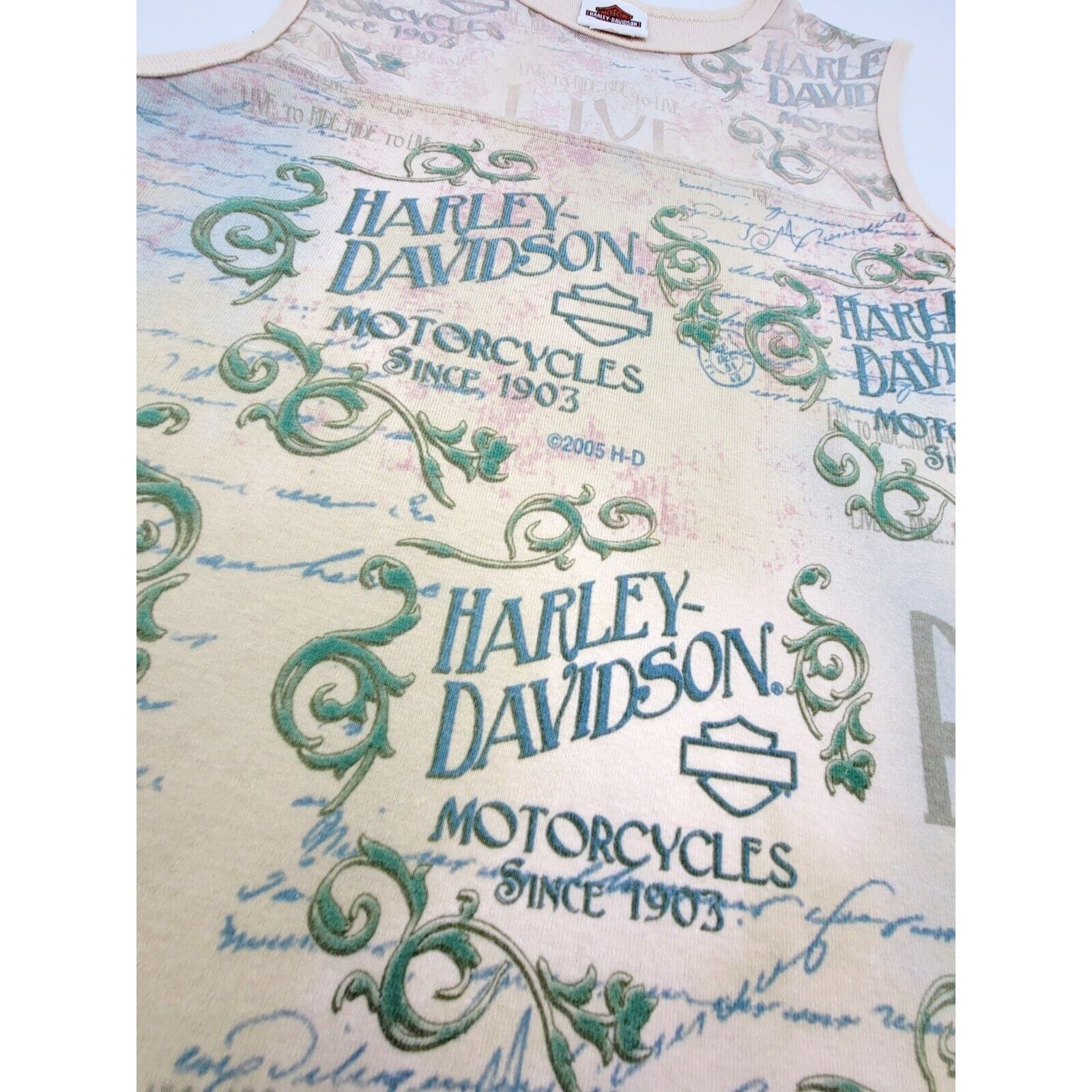 Harley Davidson Harley Davidson Women's Tank Top Shirt Sz L 100% Cotton Size L / US 10 / IT 46 - 4 Thumbnail