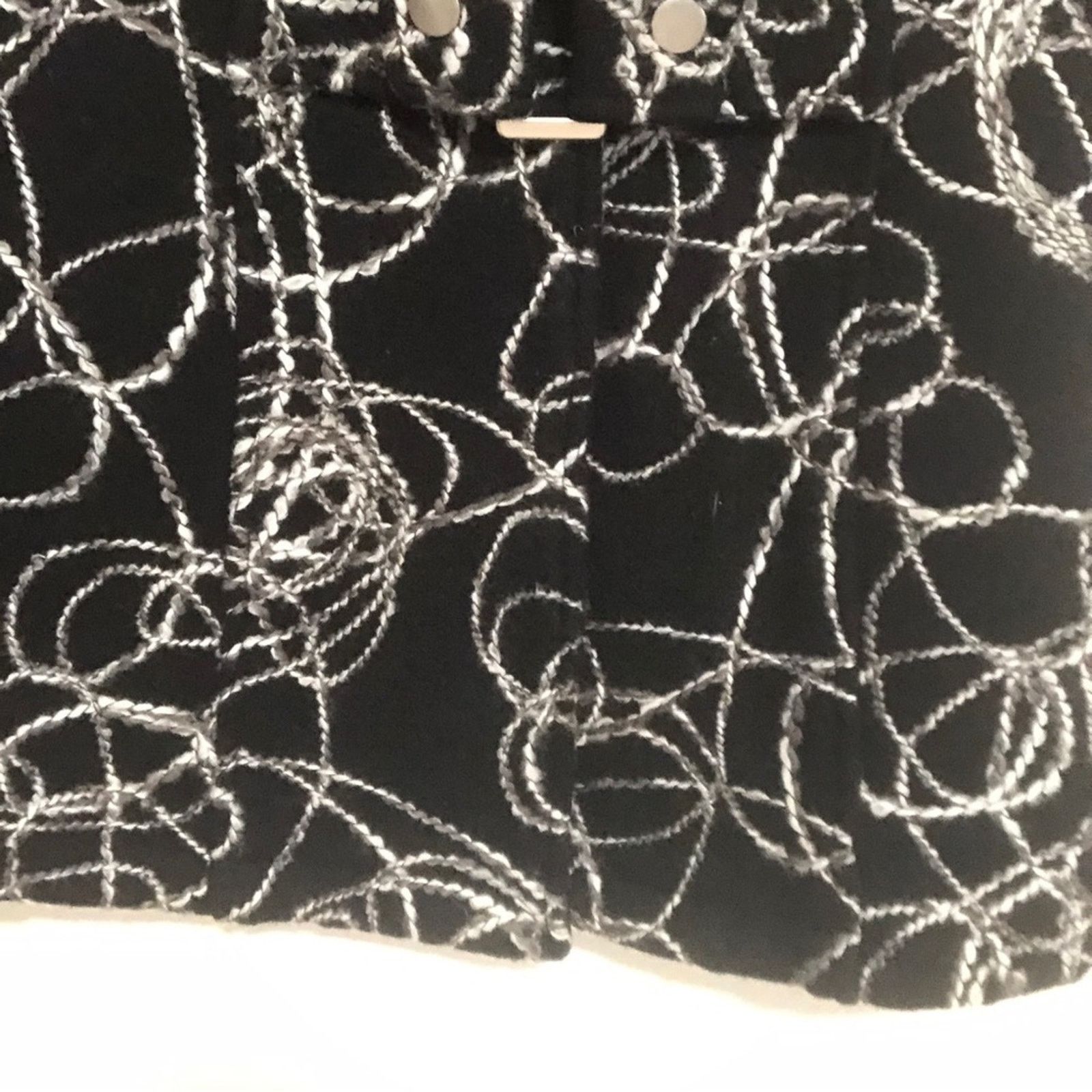 Other Tumbleweed Western Wool Soutache Black White Vest Jacket Size L / US 10 / IT 46 - 8 Thumbnail